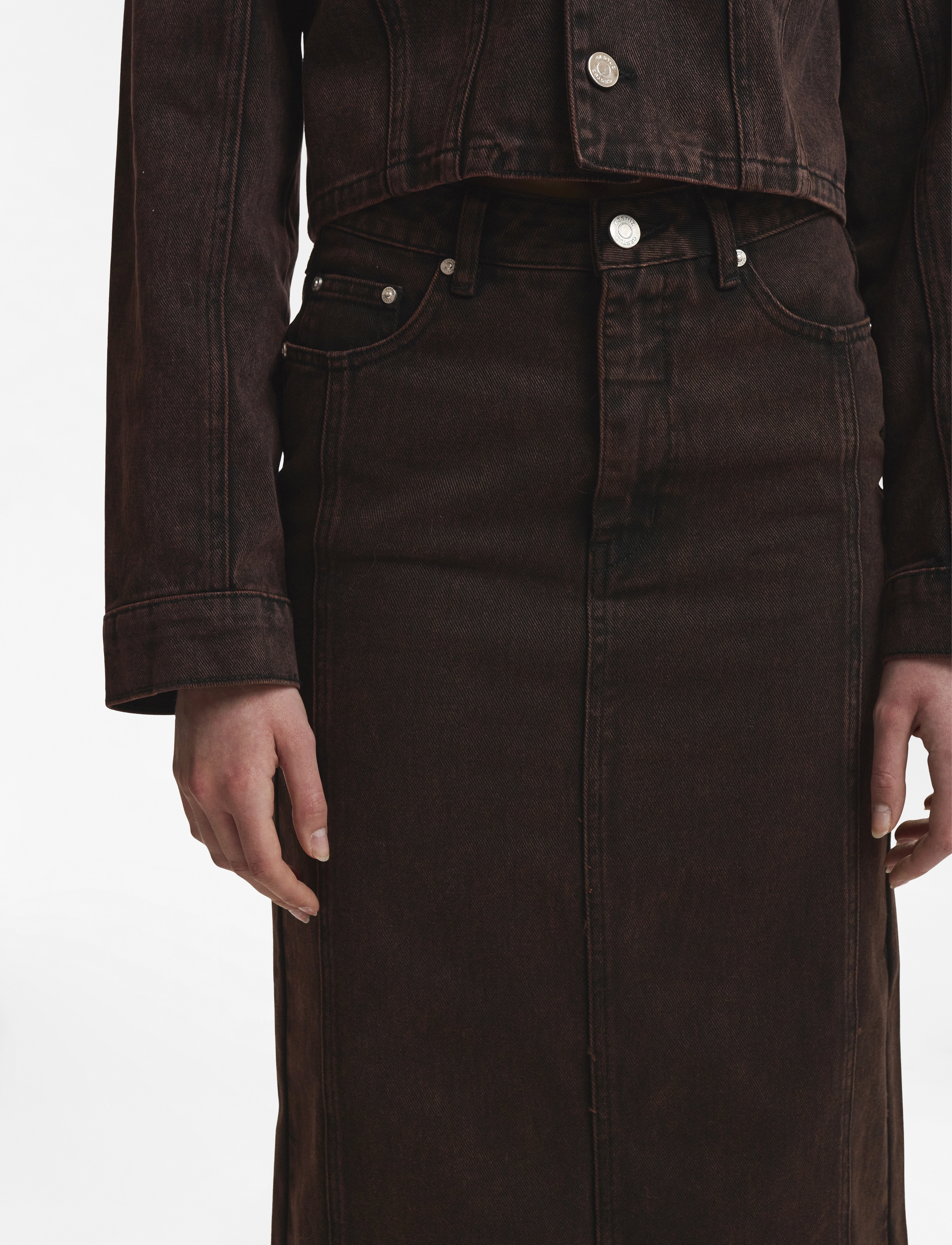 Gestuz - JamillaGZ long skirt - maxi nederdele - bitter chocolate - 3