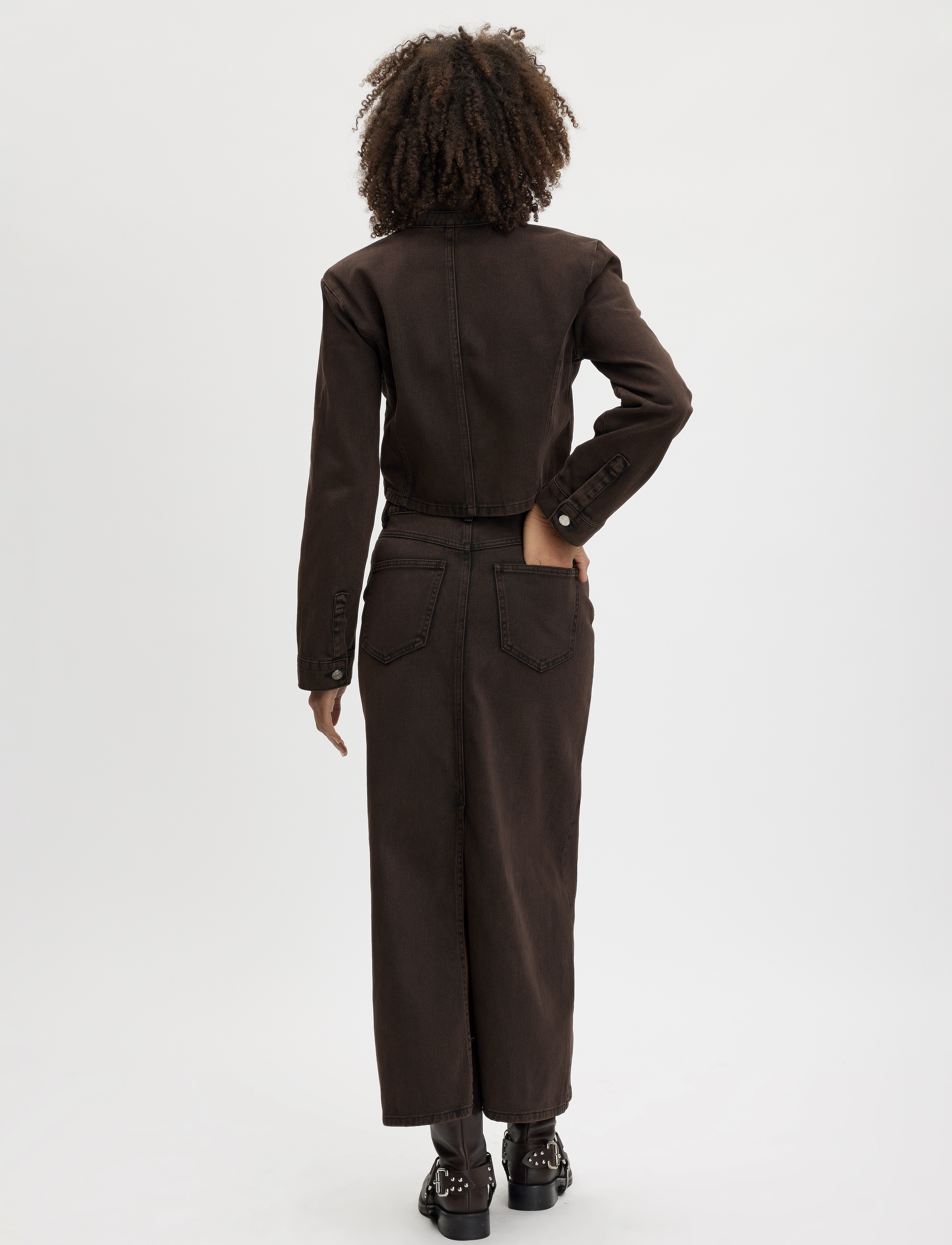 Gestuz - JamillaGZ long skirt - maxi nederdele - bitter chocolate - 4