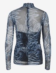 Gestuz - EwaGZ P blouse - langermede bluser - grey blue ripple - 2
