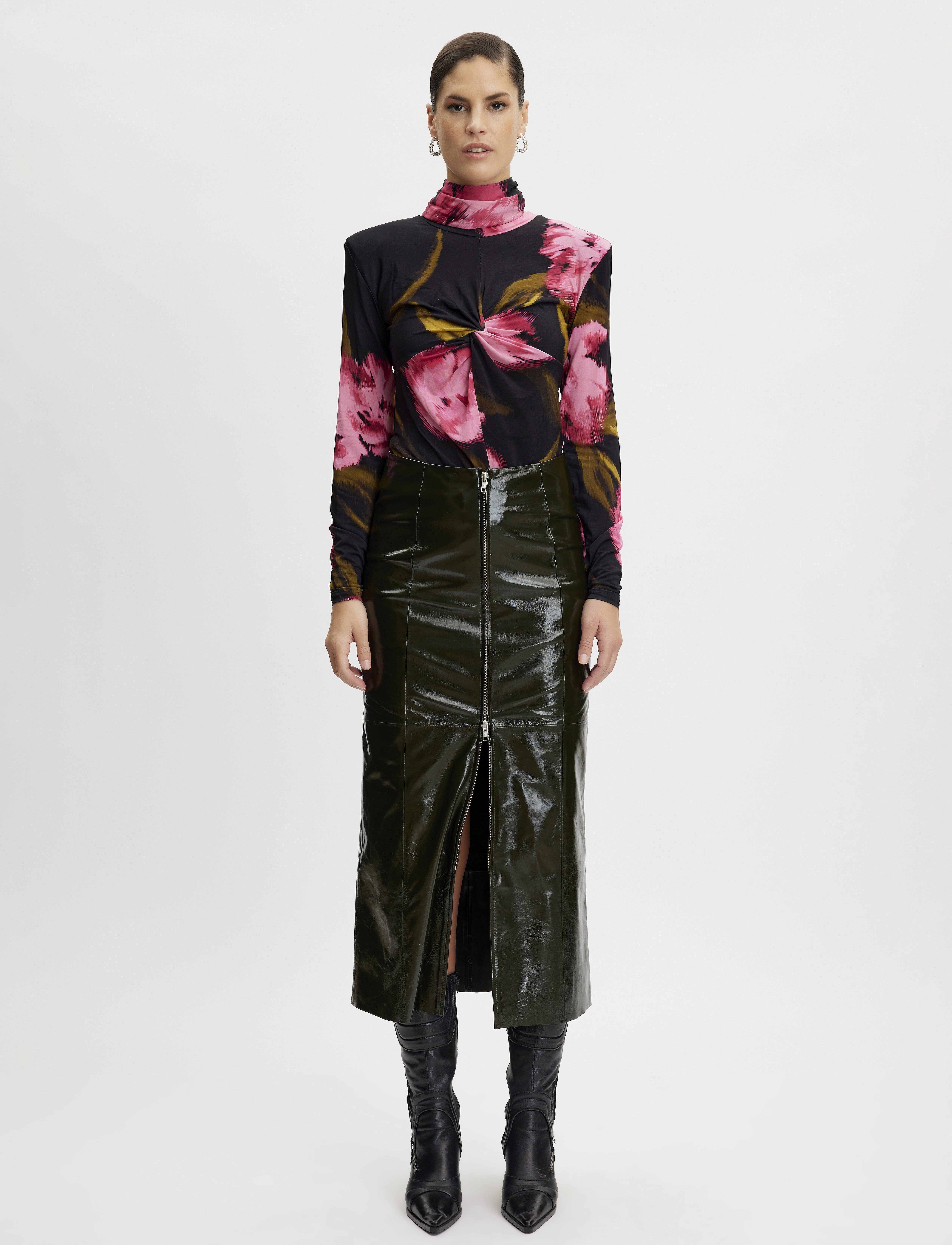 Gestuz - AlineGZ P blouse - long-sleeved tops - pink flower - 3