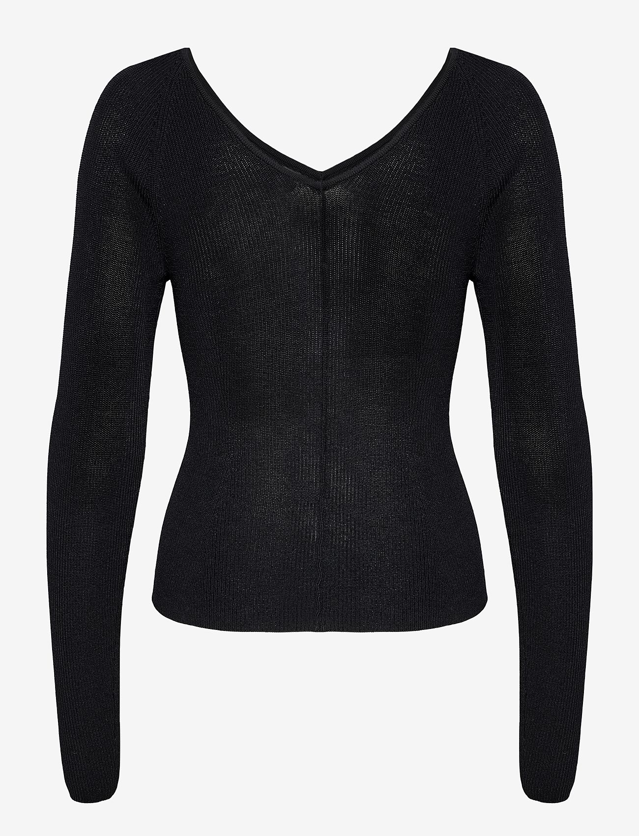 Gestuz - MonaGZ v-neck blouse - palaidinės ilgomis rankovėmis - black - 0