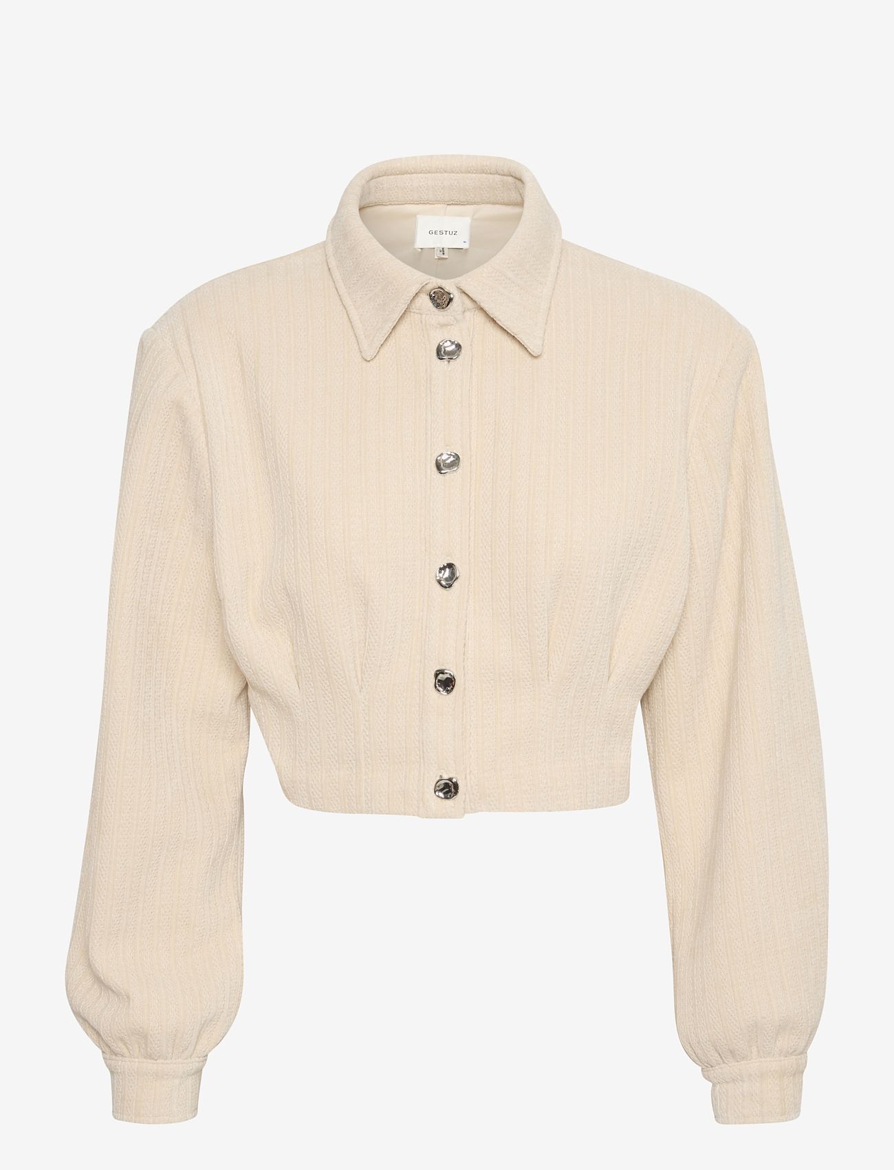 Gestuz - ElnoraGZ jacket - odzież imprezowa w cenach outletowych - off white structure - 0