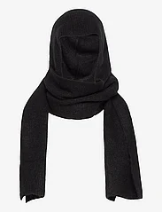 Gestuz - AlphaGZ wool hoodscarf - halstørklæder - black - 1