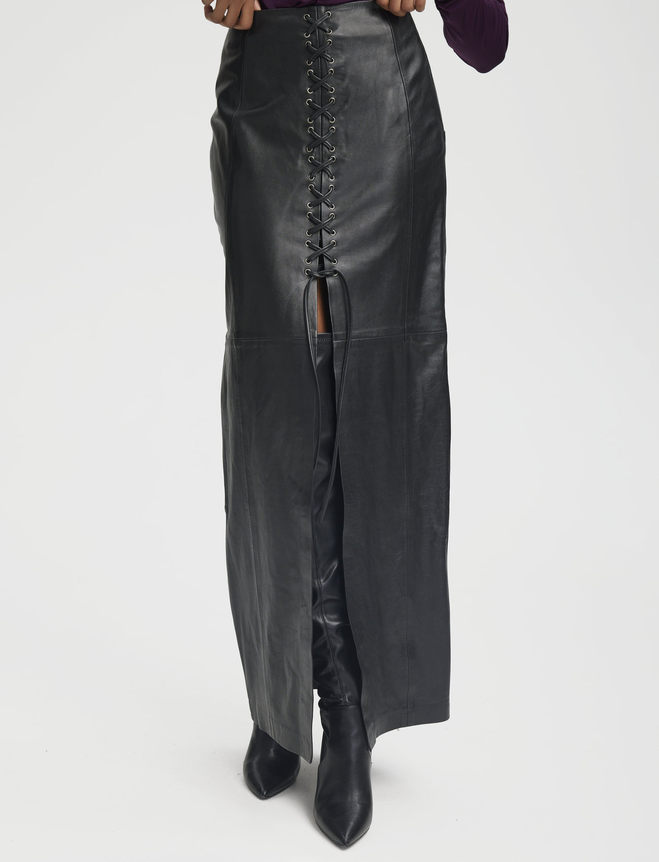 Gestuz - RodaniGZ HW long skirt - odiniai sijonai - black - 1