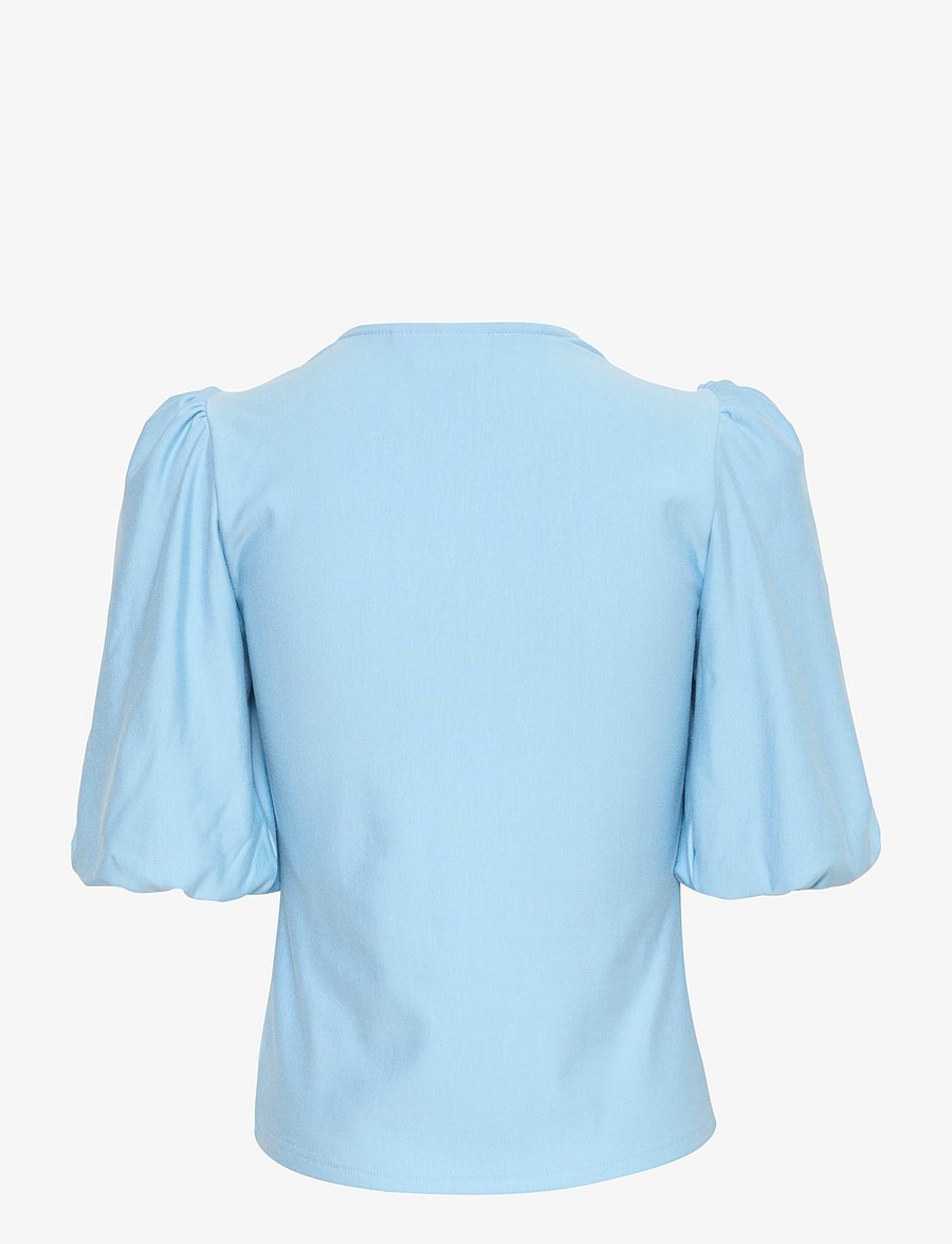 Gestuz - RifaGZ ss balloon blouse - kurzärmelige blusen - clear sky - 2