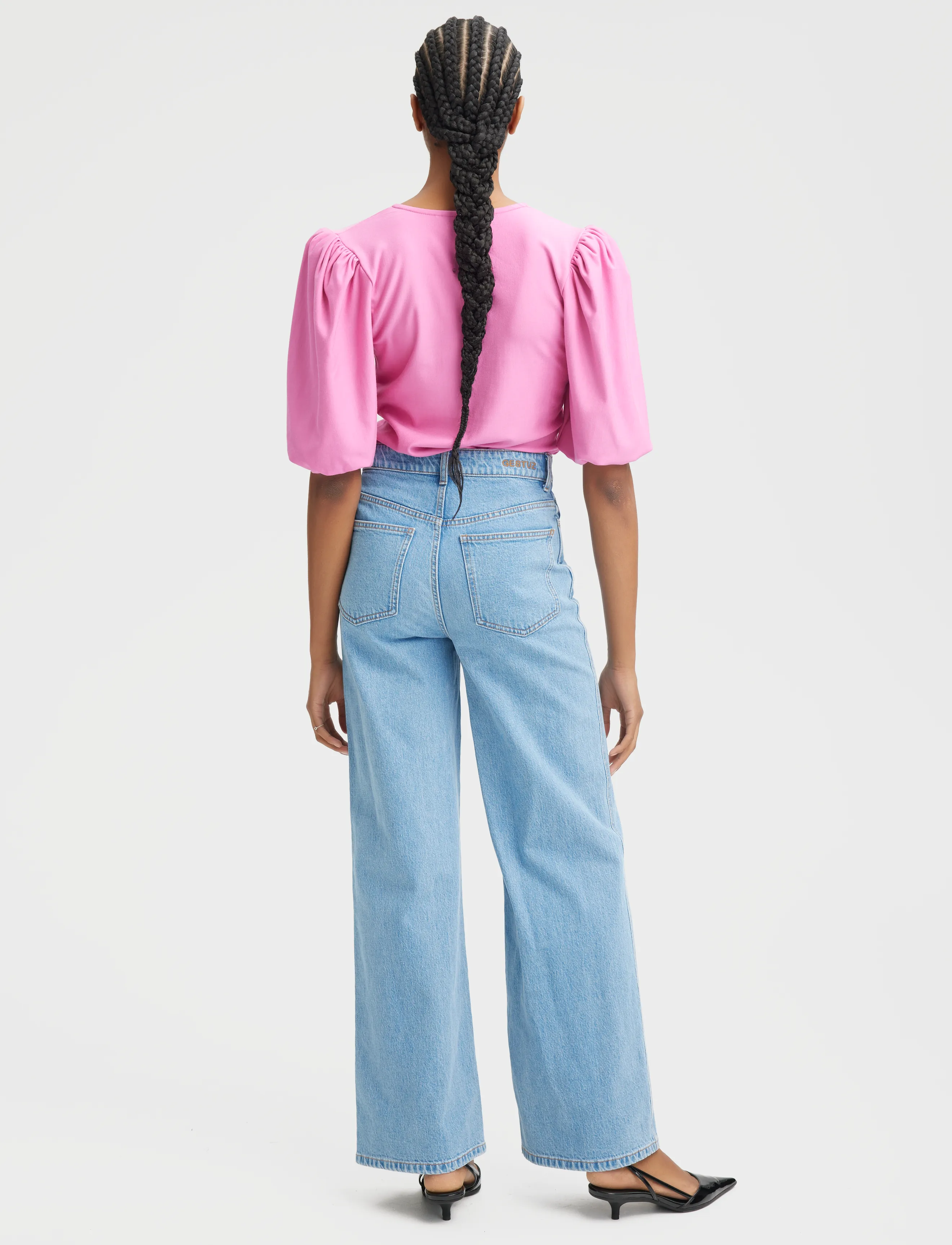 Gestuz - RifaGZ ss balloon blouse - kurzämlige blusen - super pink - 4