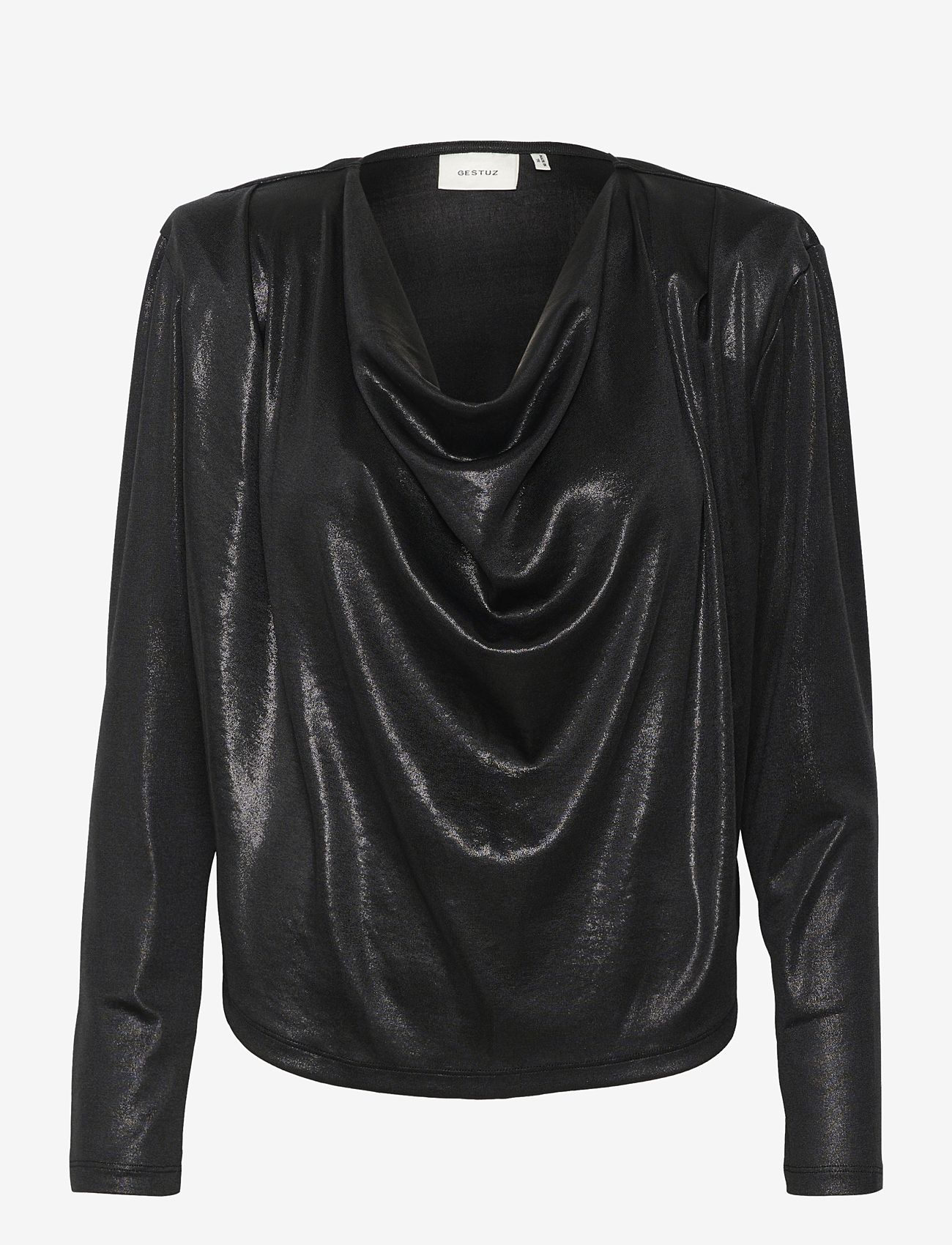 Gestuz - MaddixGZ sl blouse - langärmlige tops - black - 1