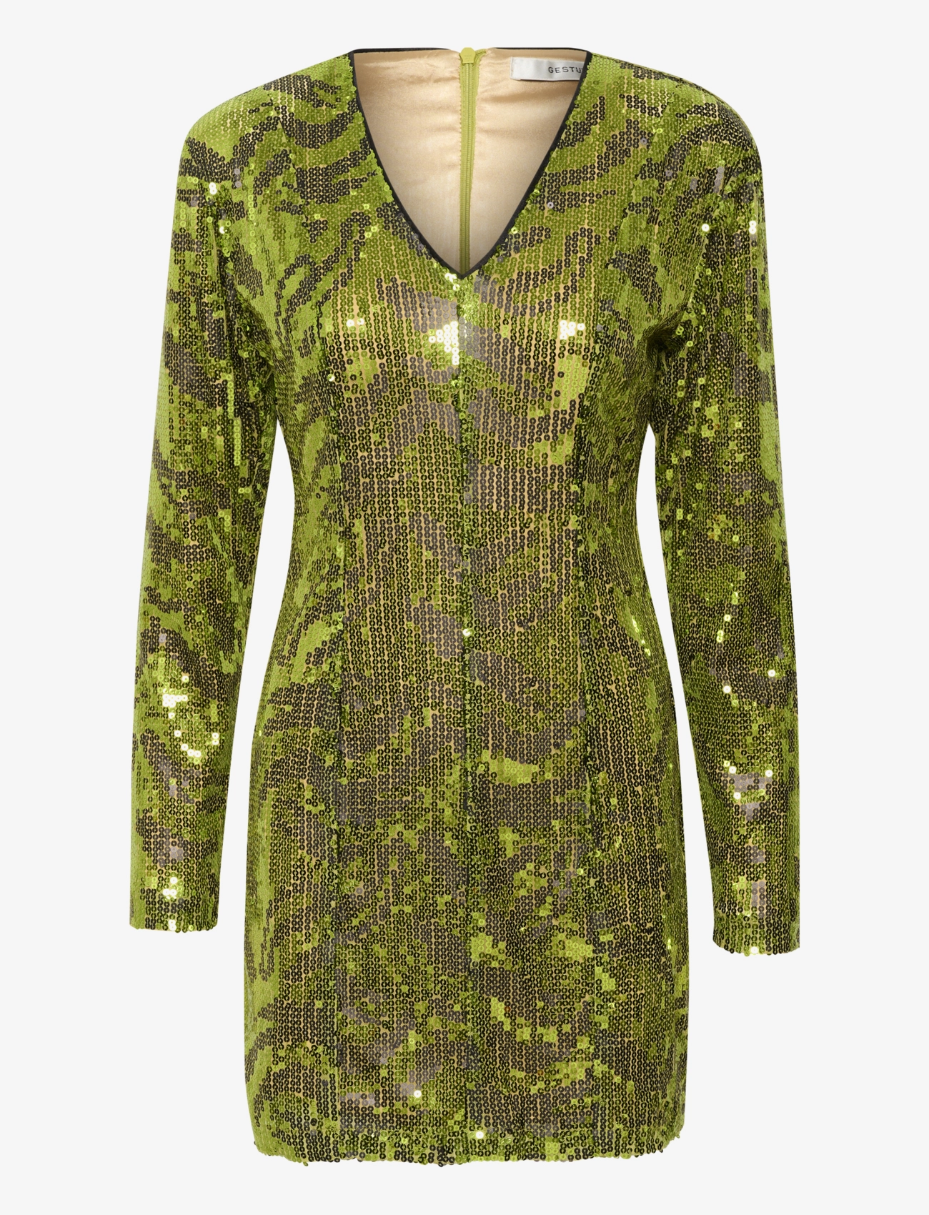 Gestuz PaisleyGZ ls short dress - Kleidid - WOODBINE / green