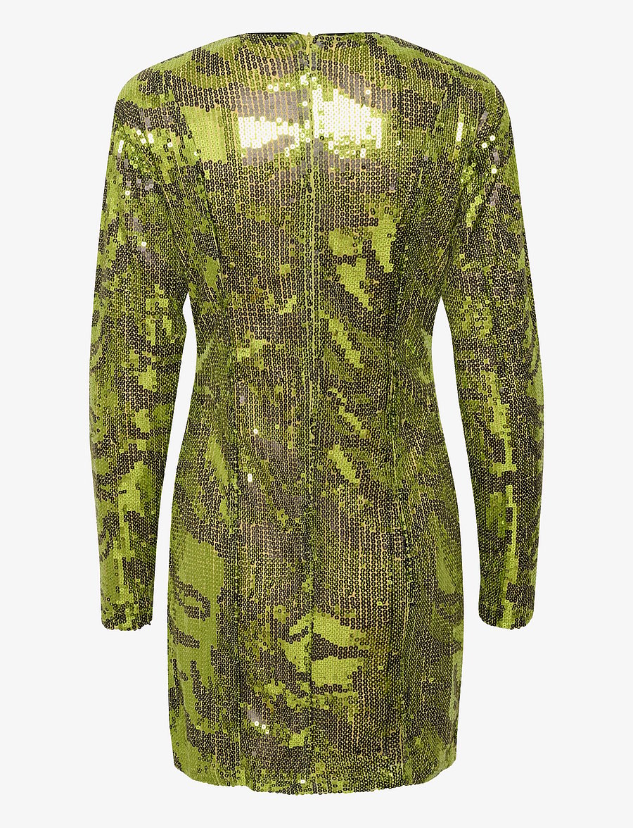 Gestuz - PaisleyGZ ls short dress - pailletkjoler - woodbine - 2