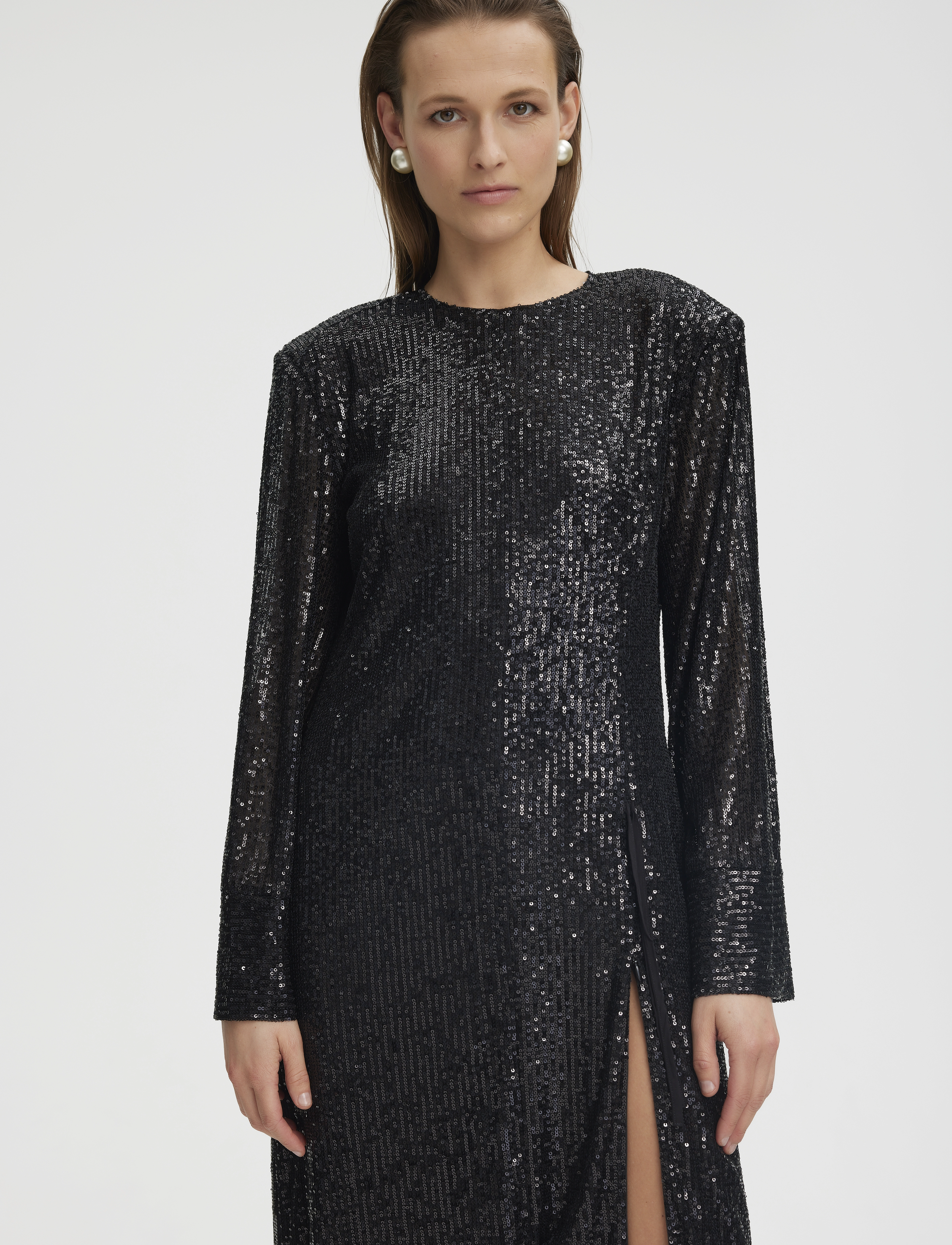 Gestuz YannaGZ midi dress - Pailletkjoler - BLACK / black