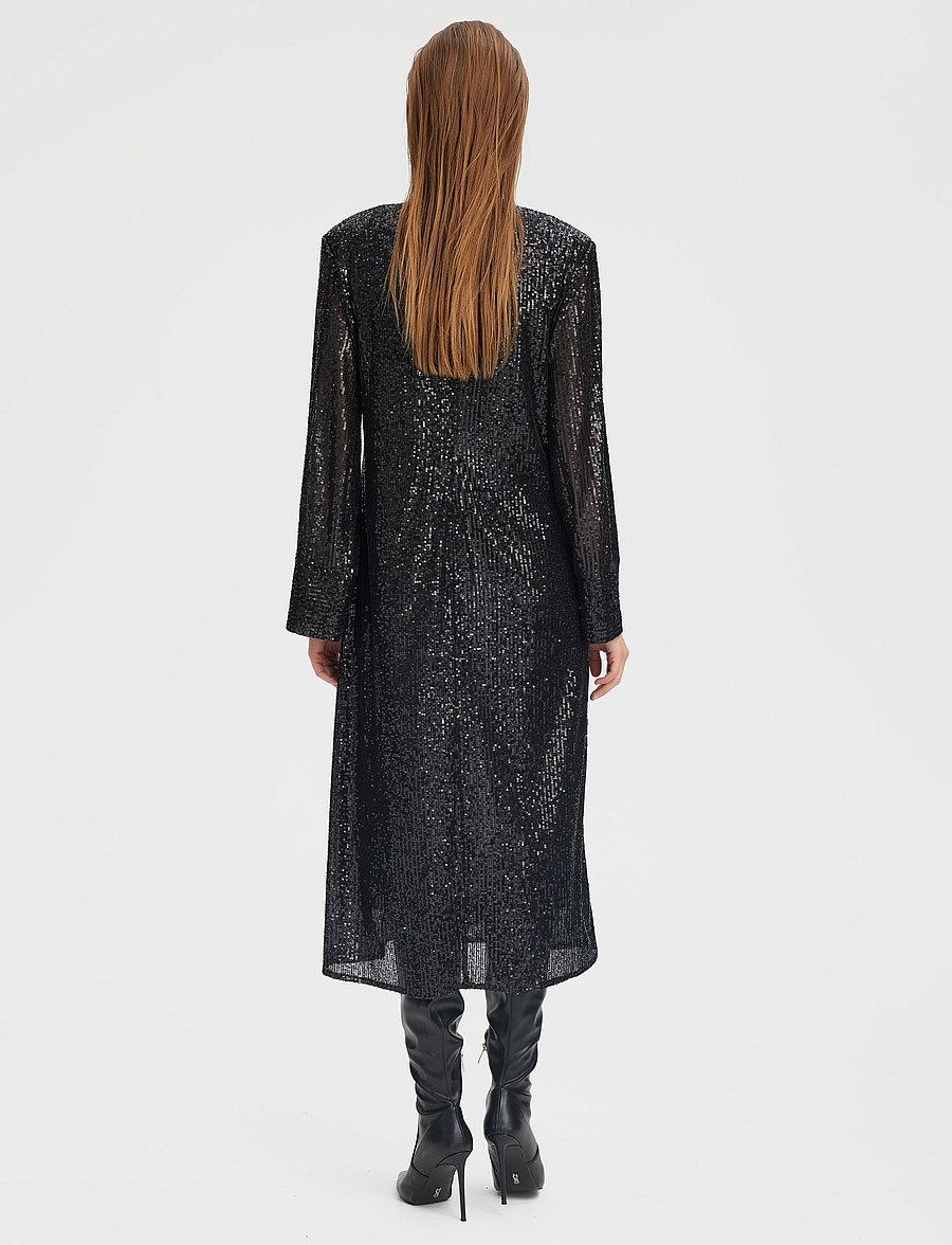Gestuz - YannaGZ midi dress - paljettimekot - black - 4