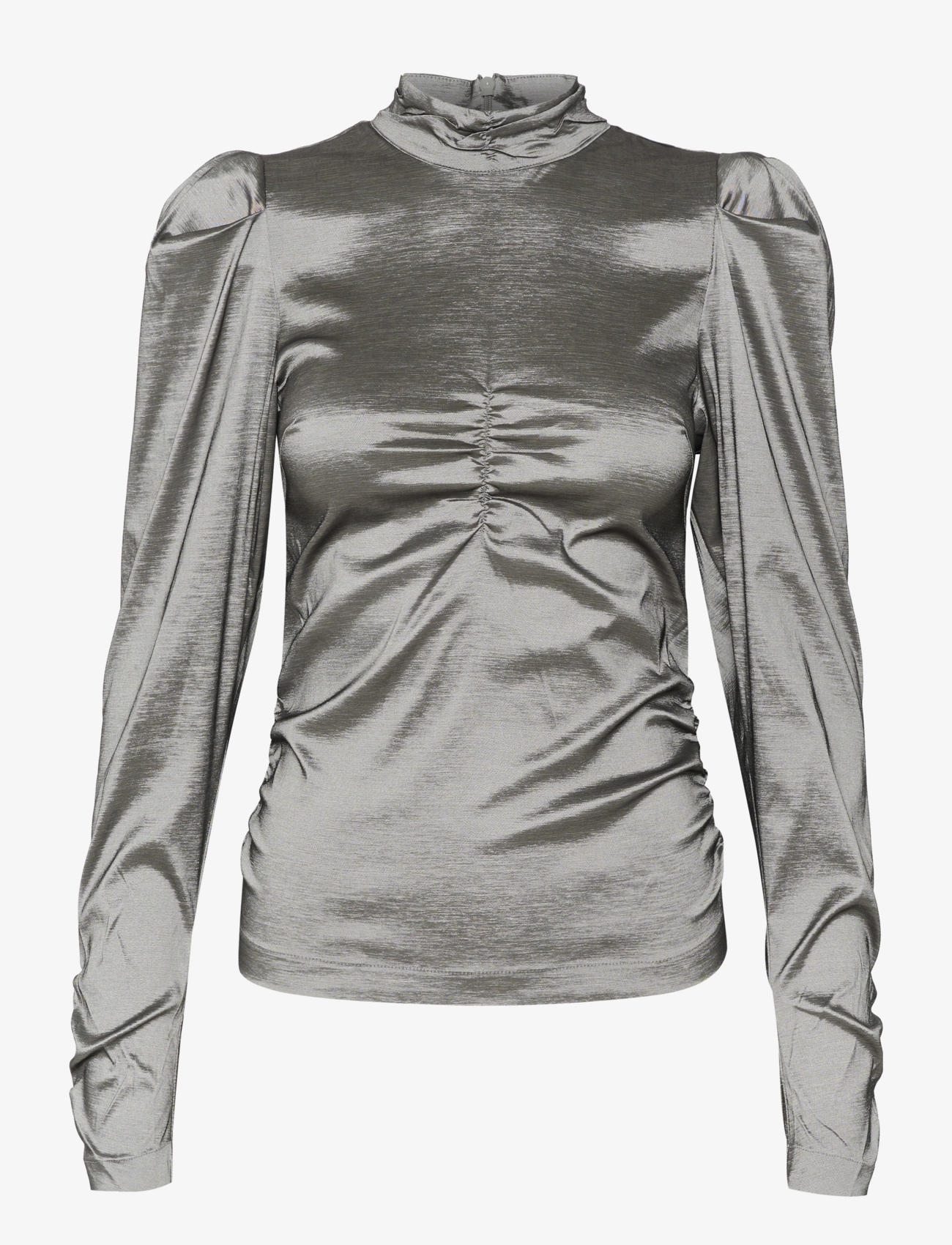 Gestuz YesicaGZ blouse - Tøj - BLACK SILVER METALLIC / silver