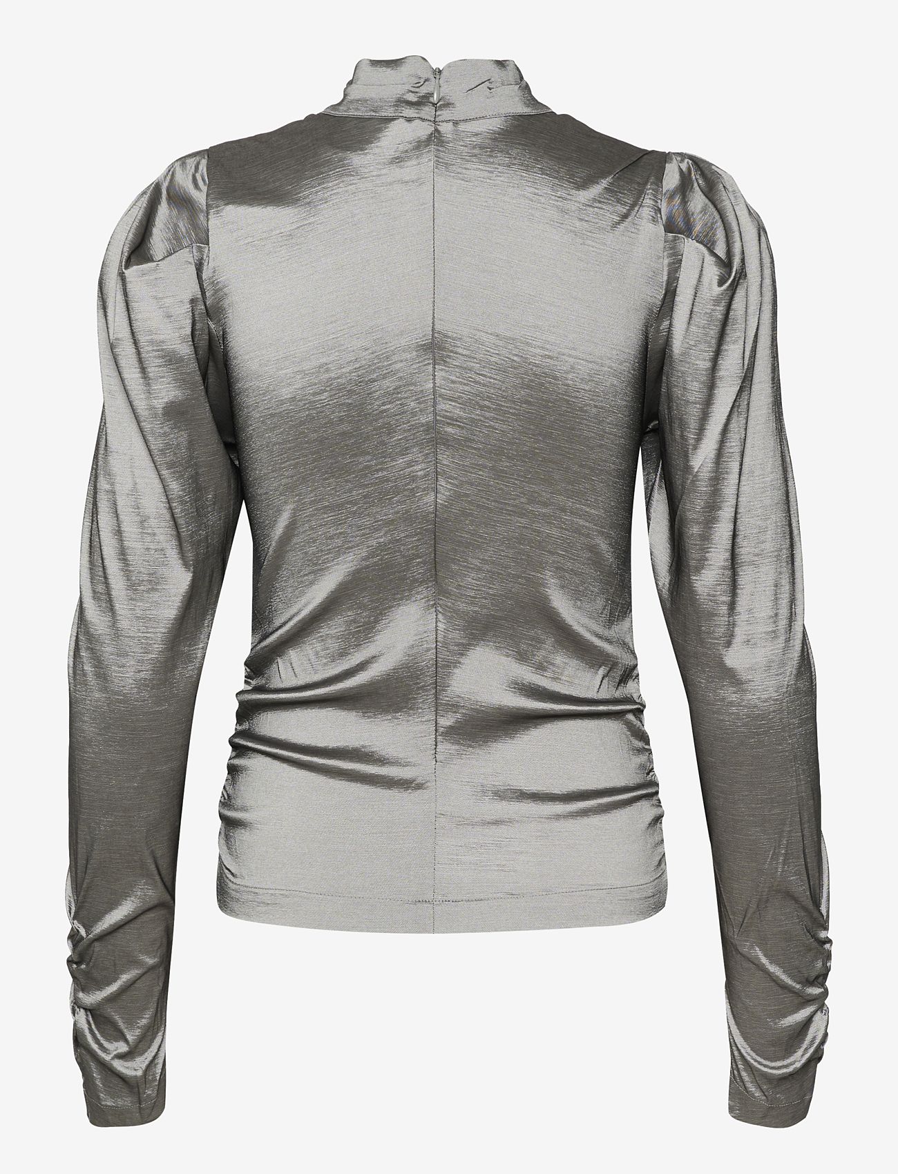 Gestuz - YesicaGZ blouse - langärmlige blusen - black silver metallic - 2
