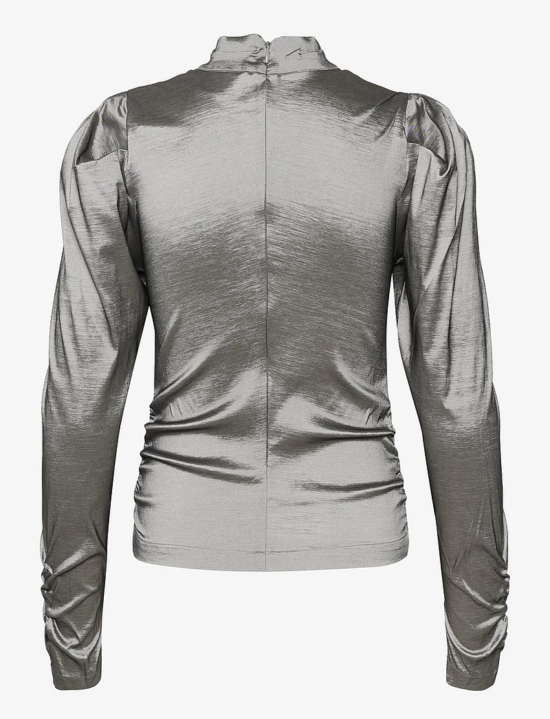 Gestuz - YesicaGZ blouse - langärmlige blusen - black silver metallic - 2