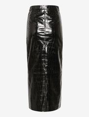Gestuz - AnafeeGZ HW long skirt - nederdele i læder - black - 2
