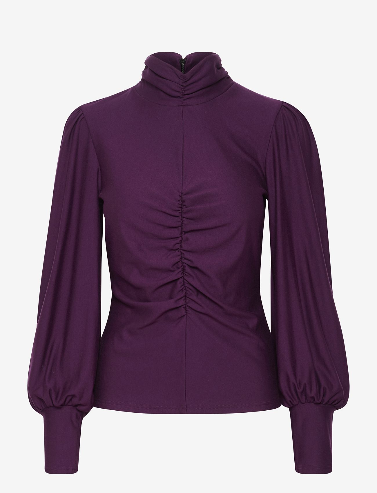 Gestuz - RifaGZ ls cuff blouse - blackberry wine - 1