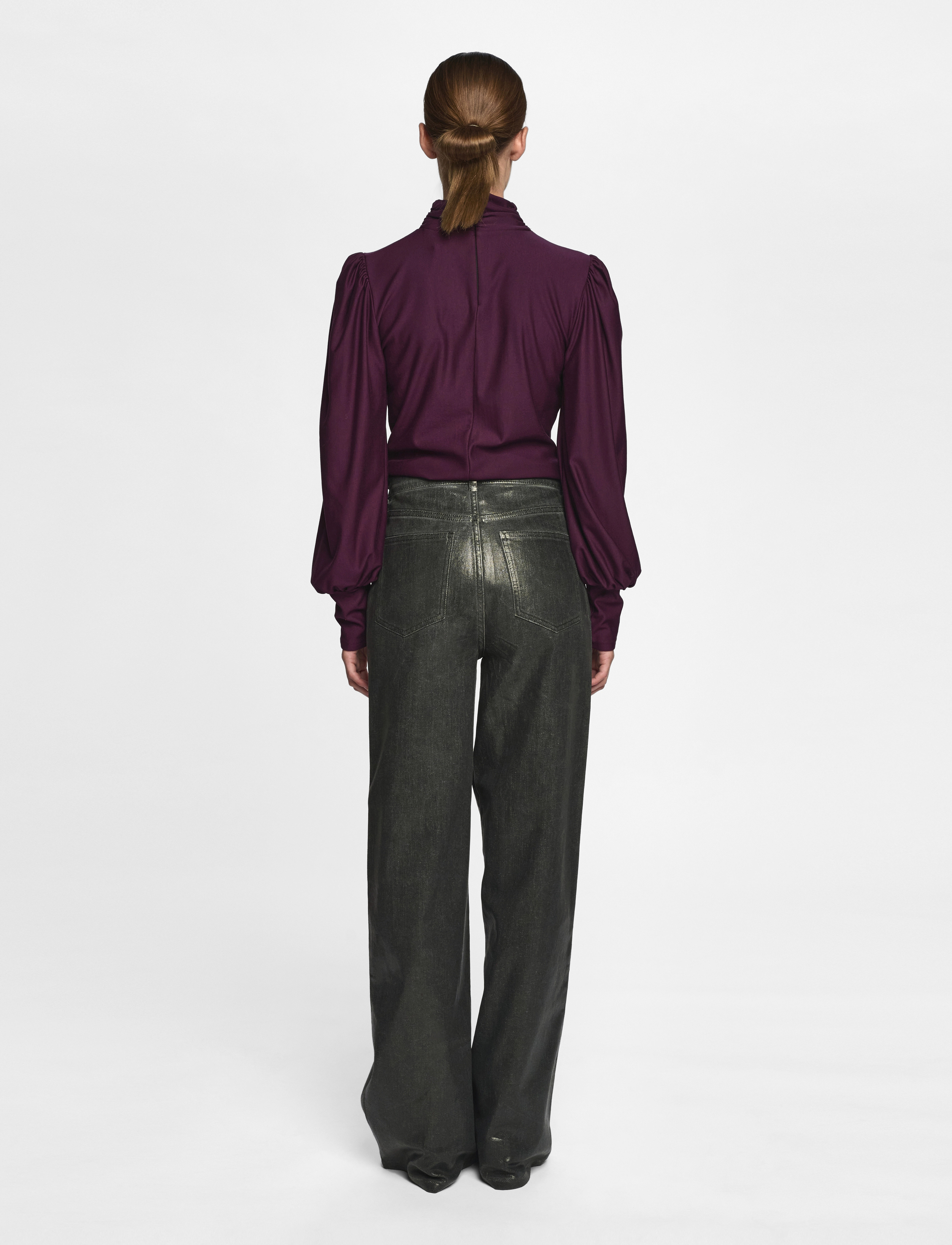 Gestuz - RifaGZ ls cuff blouse - blackberry wine - 4