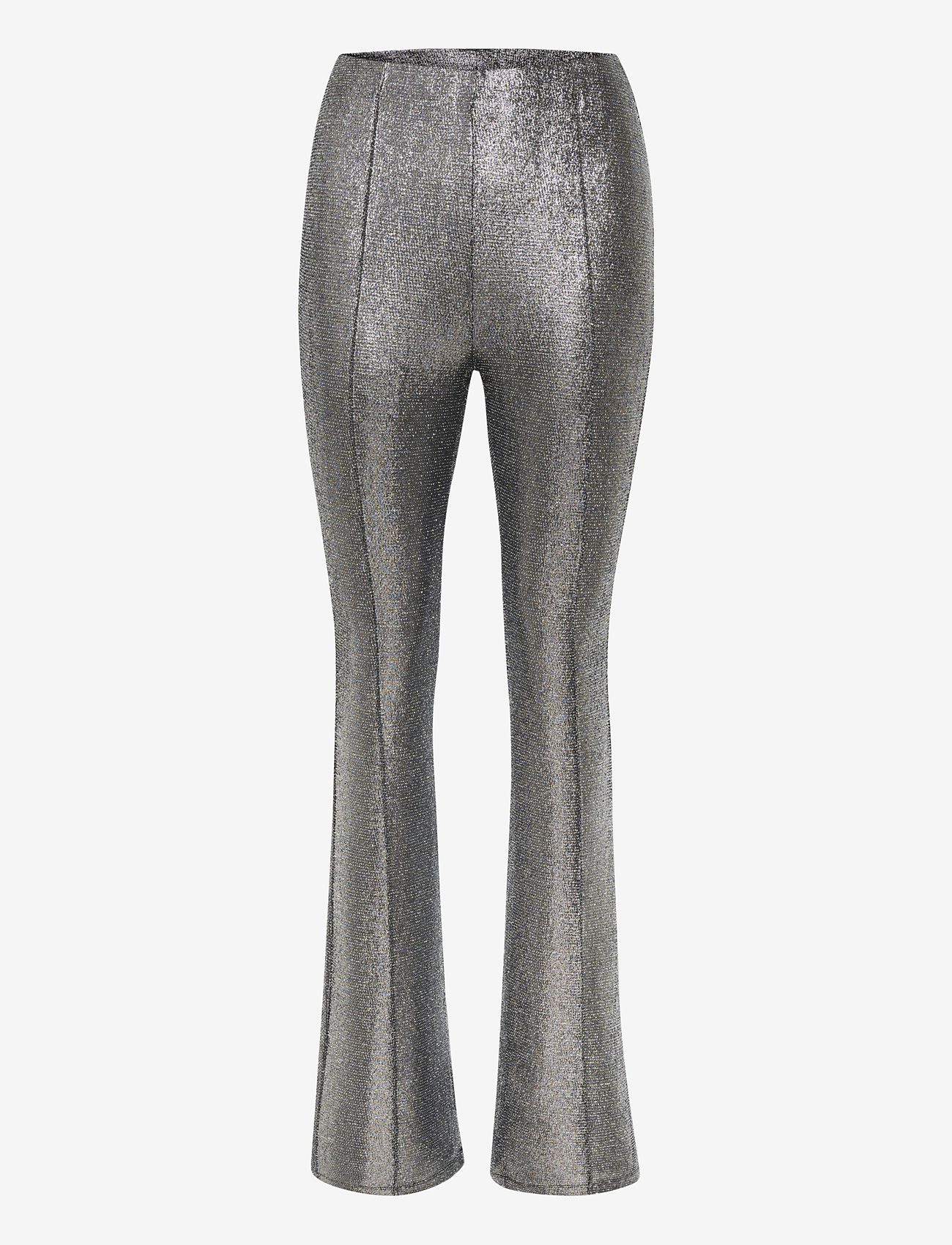 Gestuz - EiraGZ HW flared legging - bukser - silver structure - 0