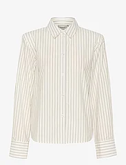 Gestuz - CymaGZ LS shirt - långärmade skjortor - white pinstripe - 0