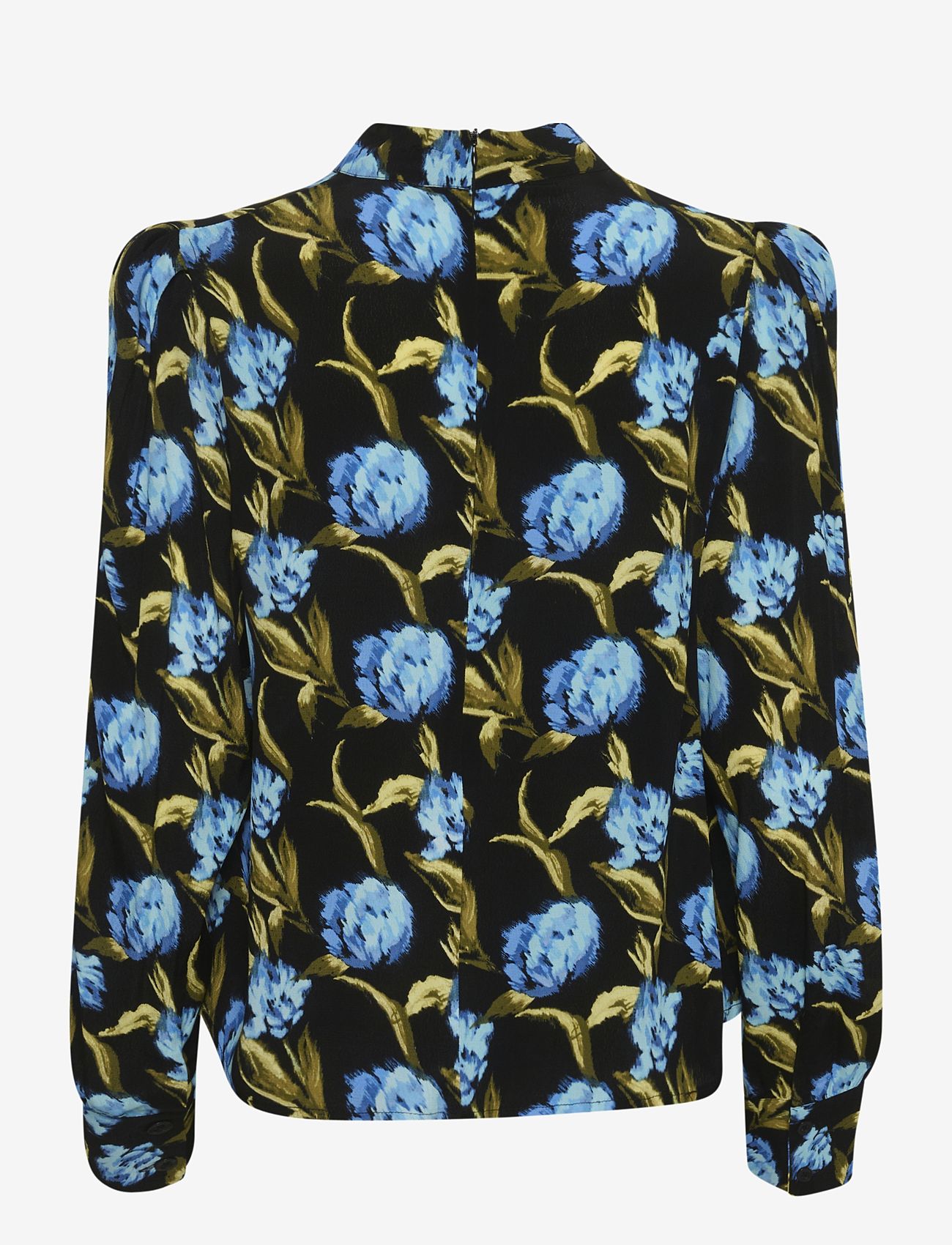 Gestuz - PiaGZ P blouse - langärmlige blusen - flower army blue - 1