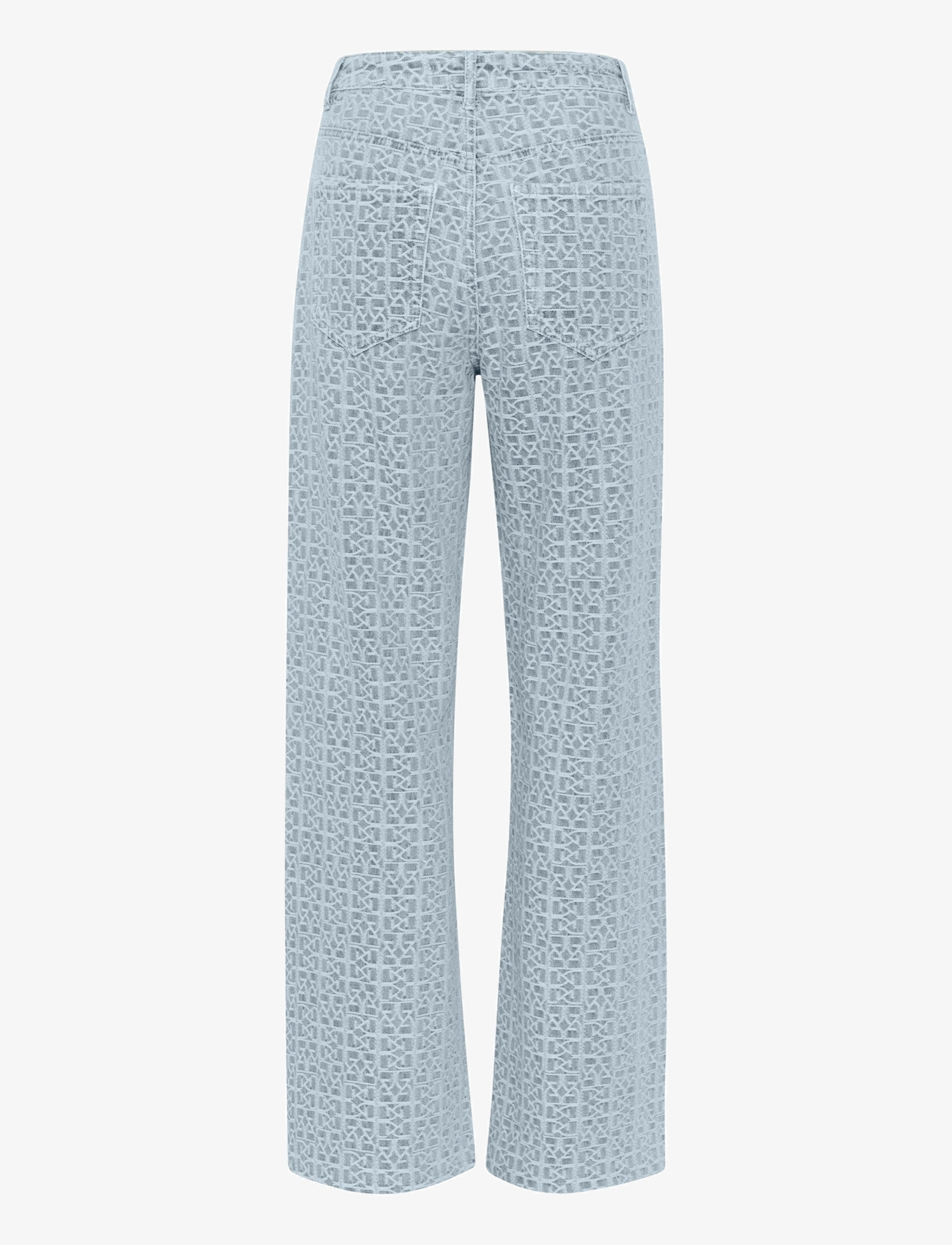 Gestuz - NilaGZ MW wide jeans - iceblue logo - 2