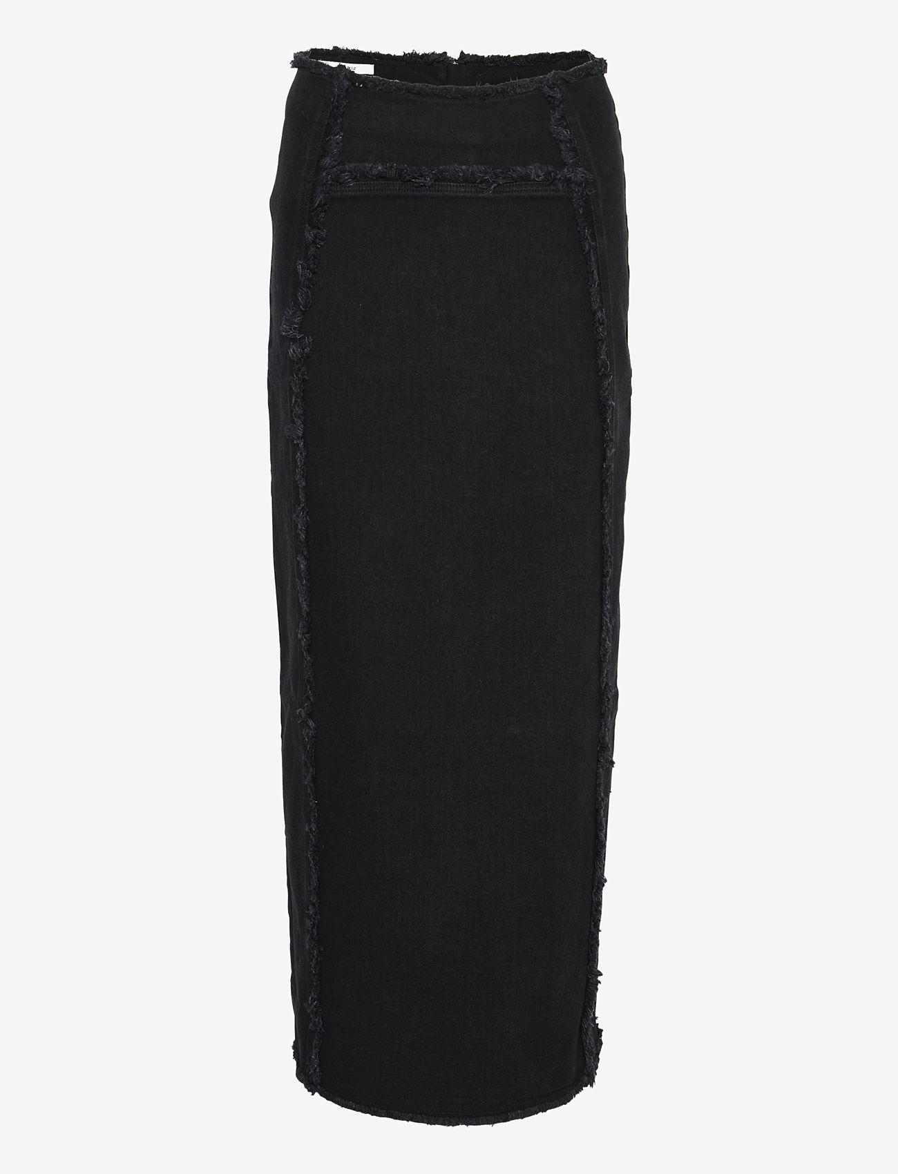 Gestuz - CatiaGZ HW long skirt - jeansröcke - black - 0
