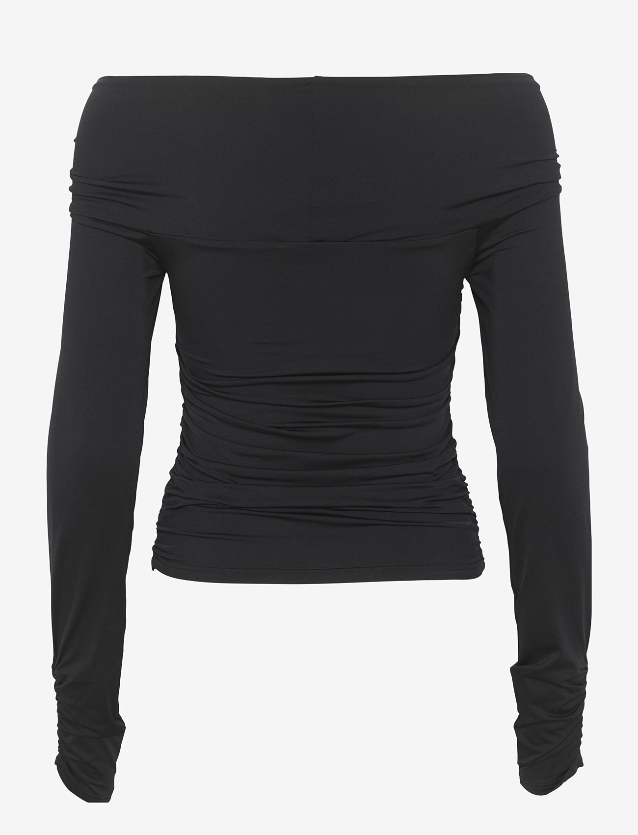 Gestuz - InaraGZ ls knot blouse - langærmede bluser - black - 2