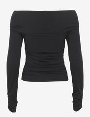 Gestuz - InaraGZ ls knot blouse - long-sleeved blouses - black - 1