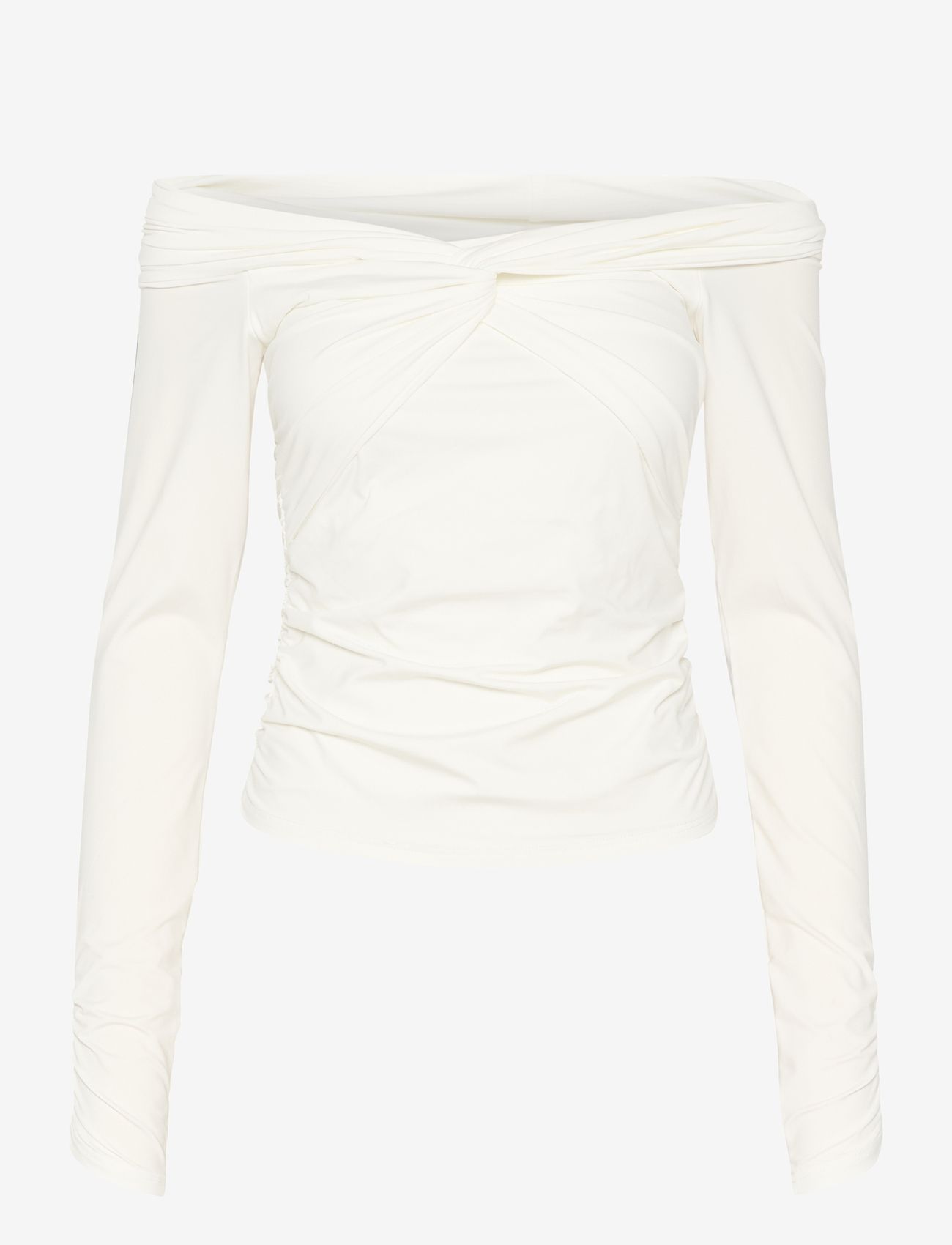 Gestuz - InaraGZ ls knot blouse - bluzki z długimi rękawami - egret - 0