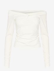 InaraGZ ls knot blouse - EGRET