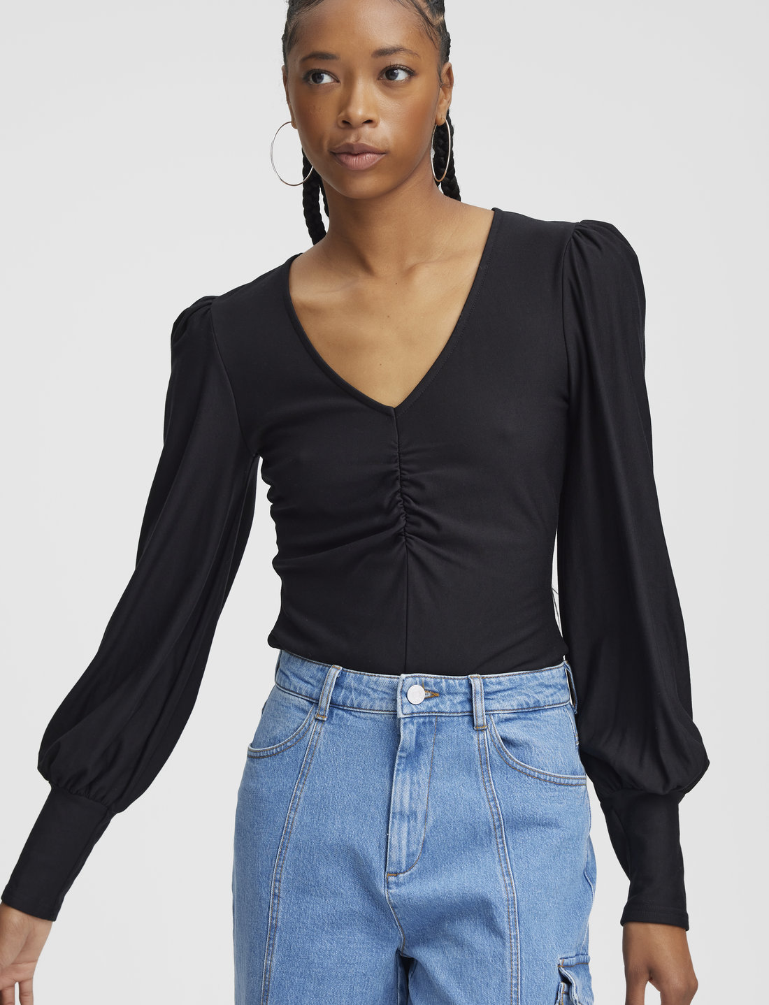 Gestuz Rifagz V neck Blouse Blouses met lange mouwen Boozt
