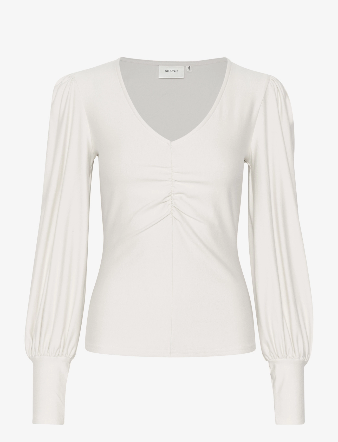 Gestuz RifaGZ v-neck blouse - Gestuz - EGRET / white