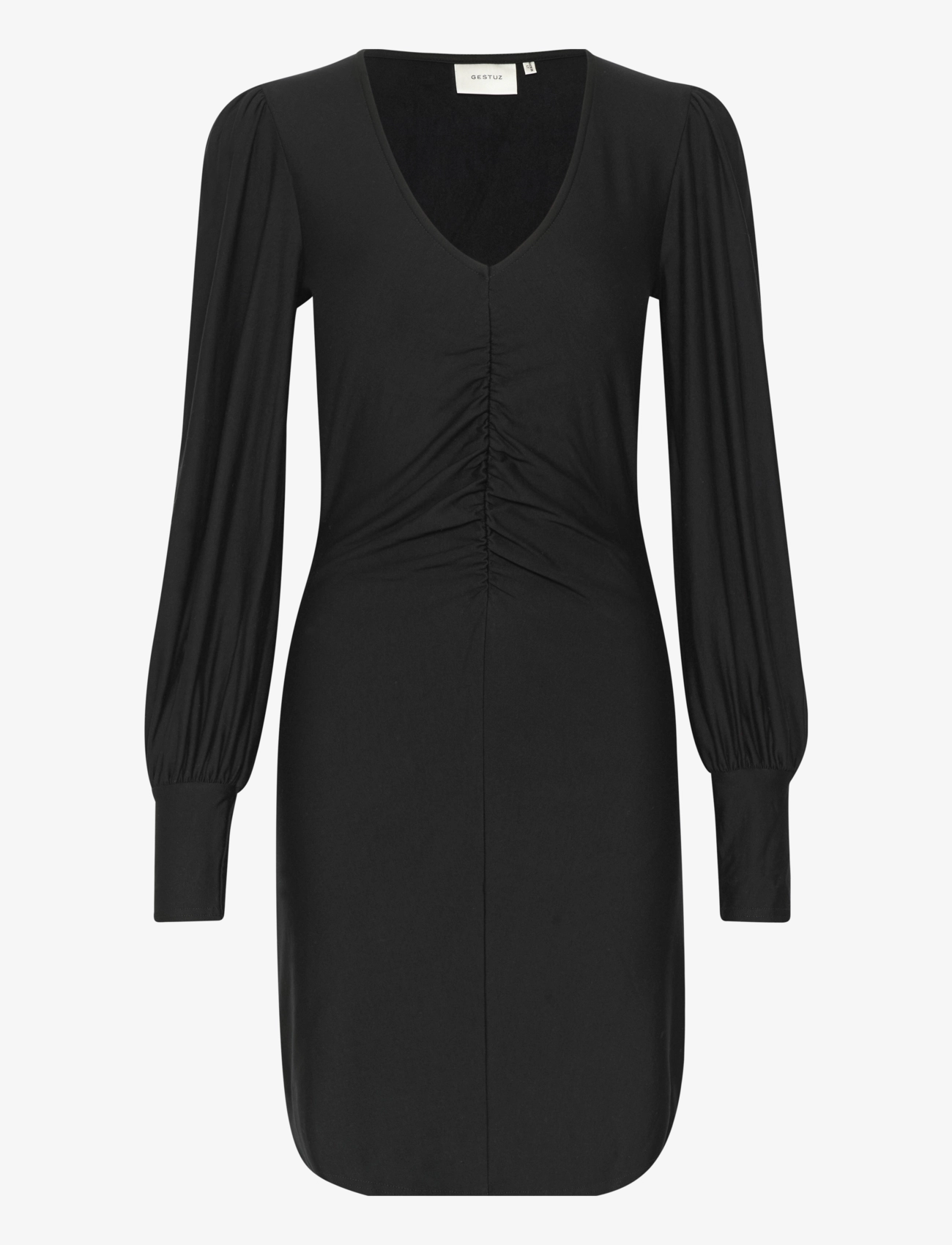 Gestuz RifaGZ v-neck short dress - Klänningar - BLACK / black
