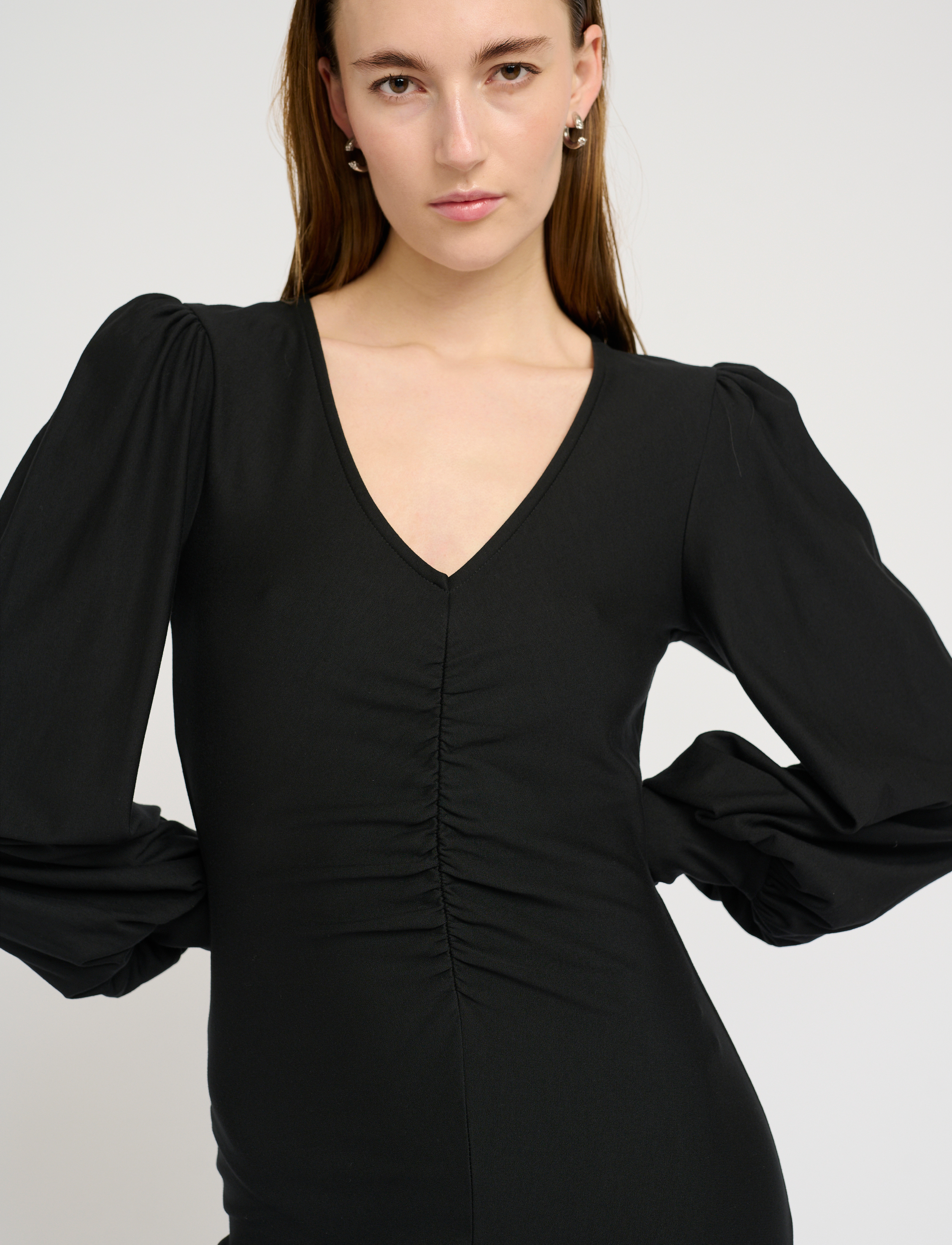 Gestuz Rifagz V-Neck Short Dress, S, Black, Kjoler > Kort Kjole, Dame