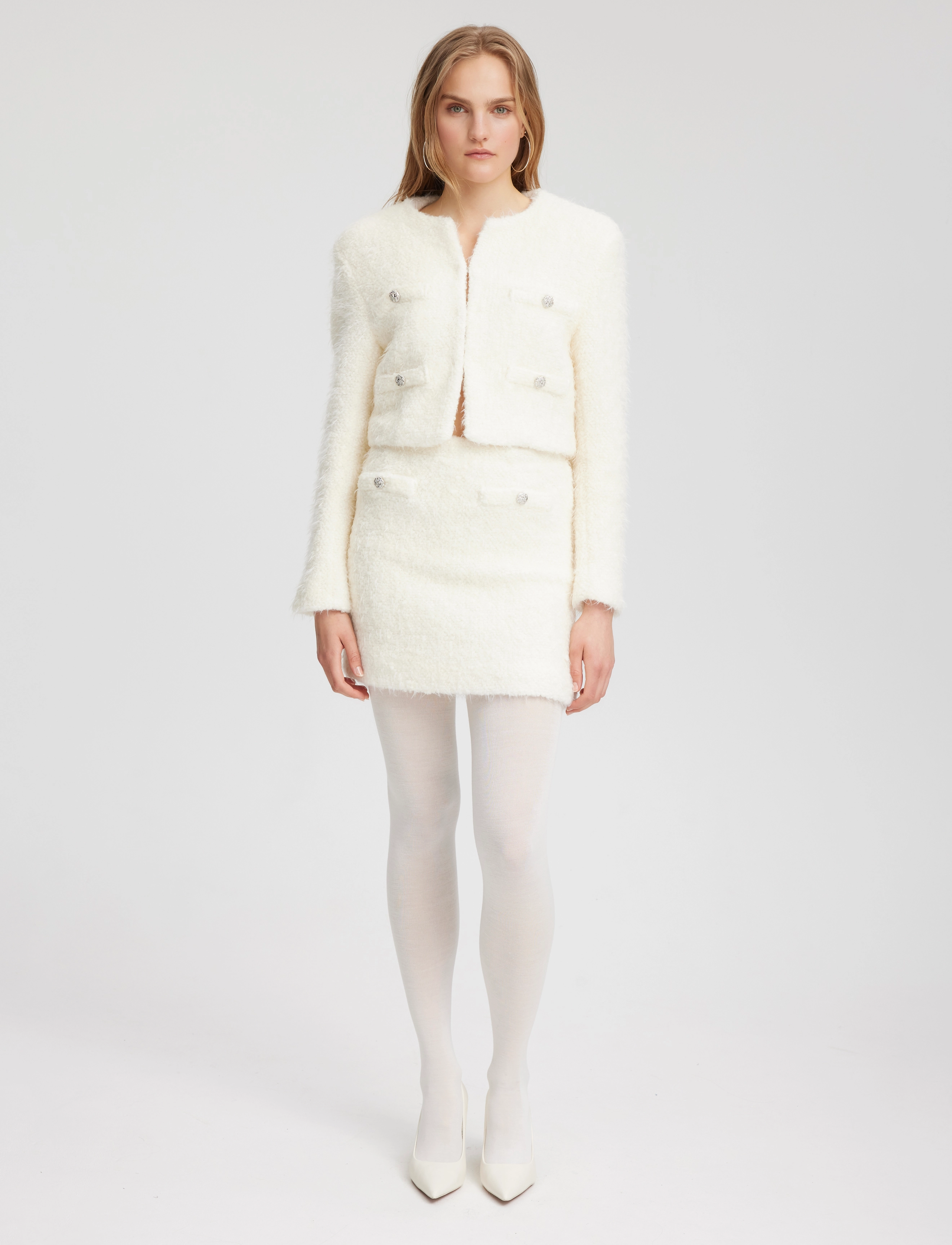Gestuz - YalanaGZ HW mini skirt - strikkede nederdele - egret - 3