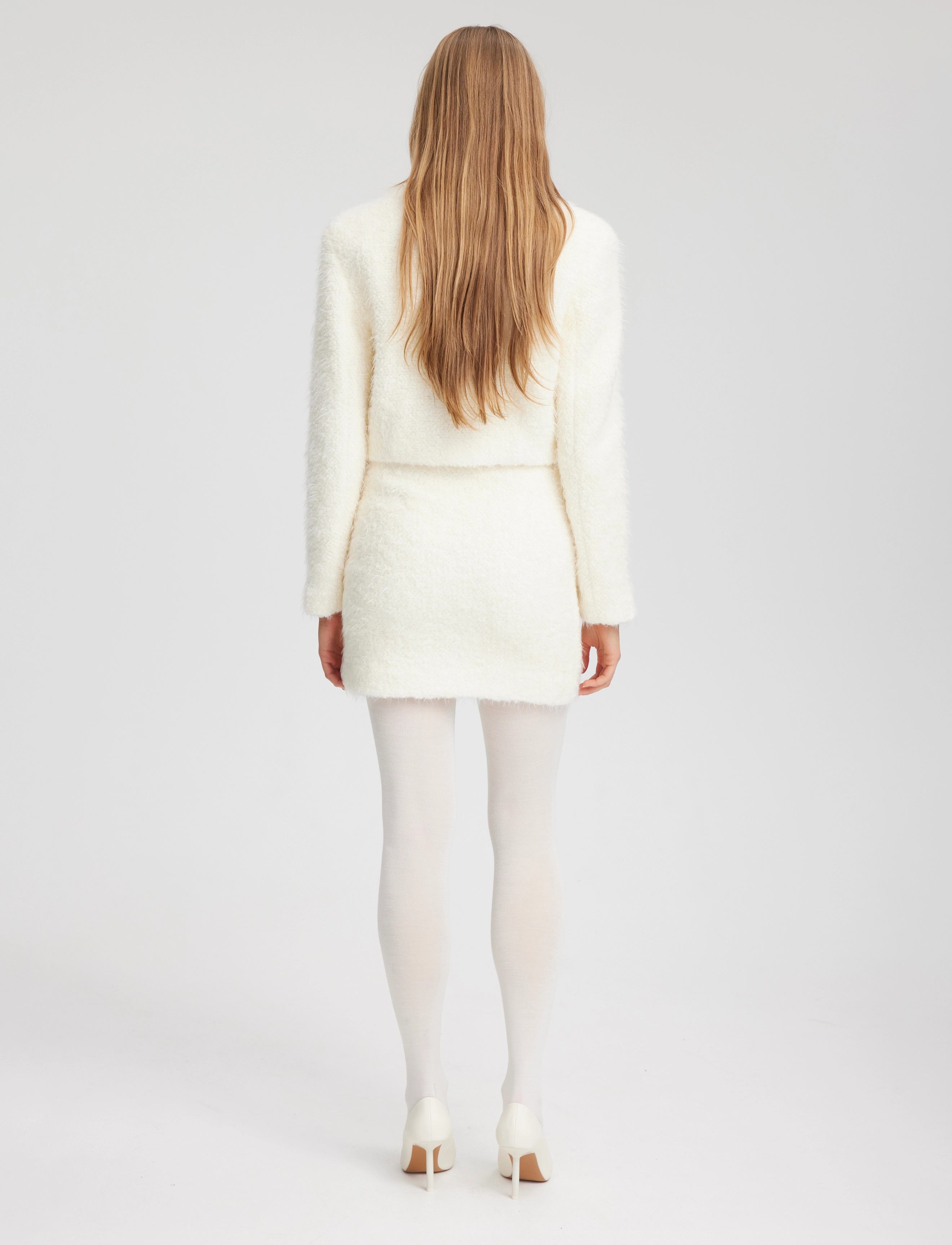 Gestuz - YalanaGZ HW mini skirt - strikkede nederdele - egret - 4