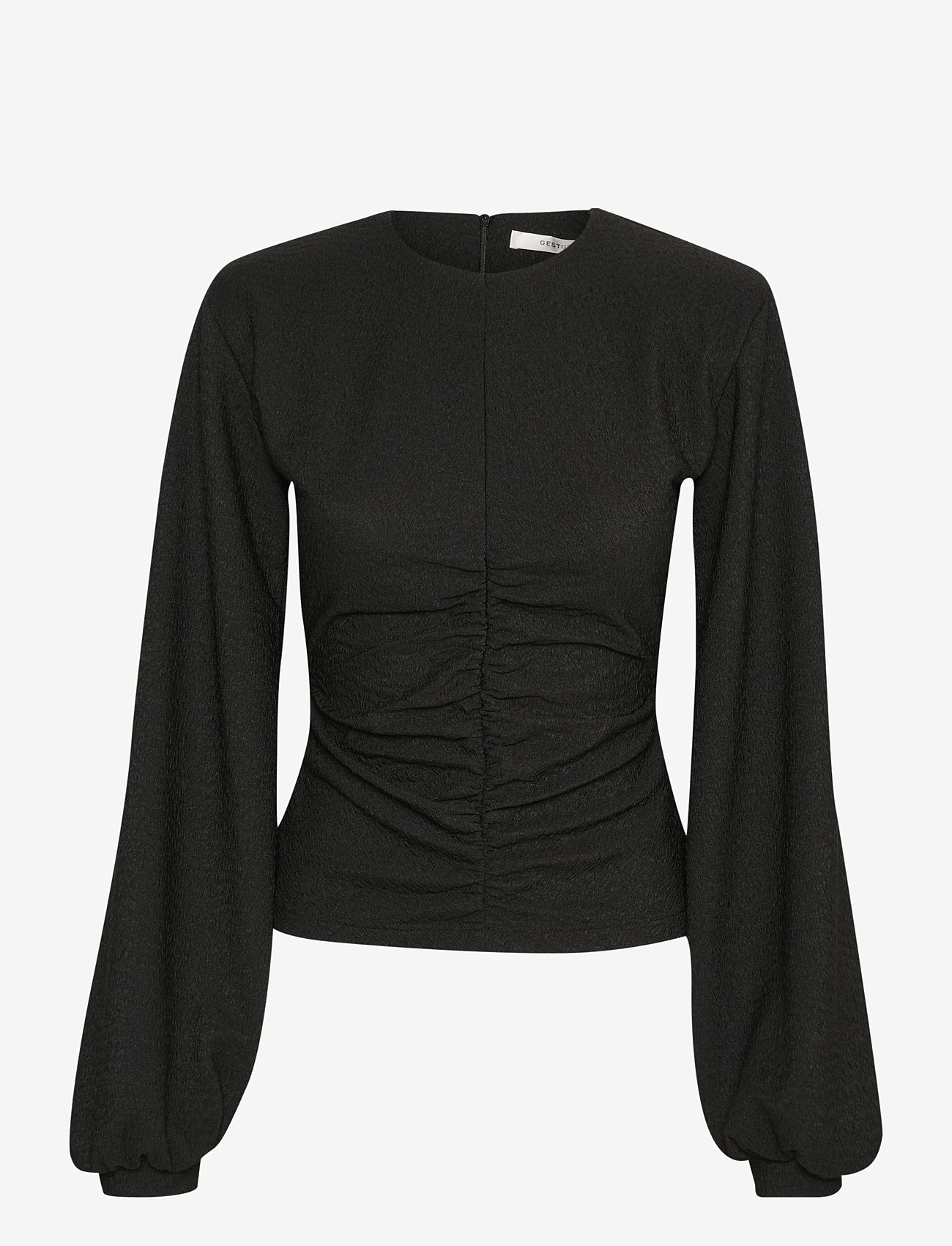 Gestuz - AilaGZ blouse - long-sleeved blouses - black - 0