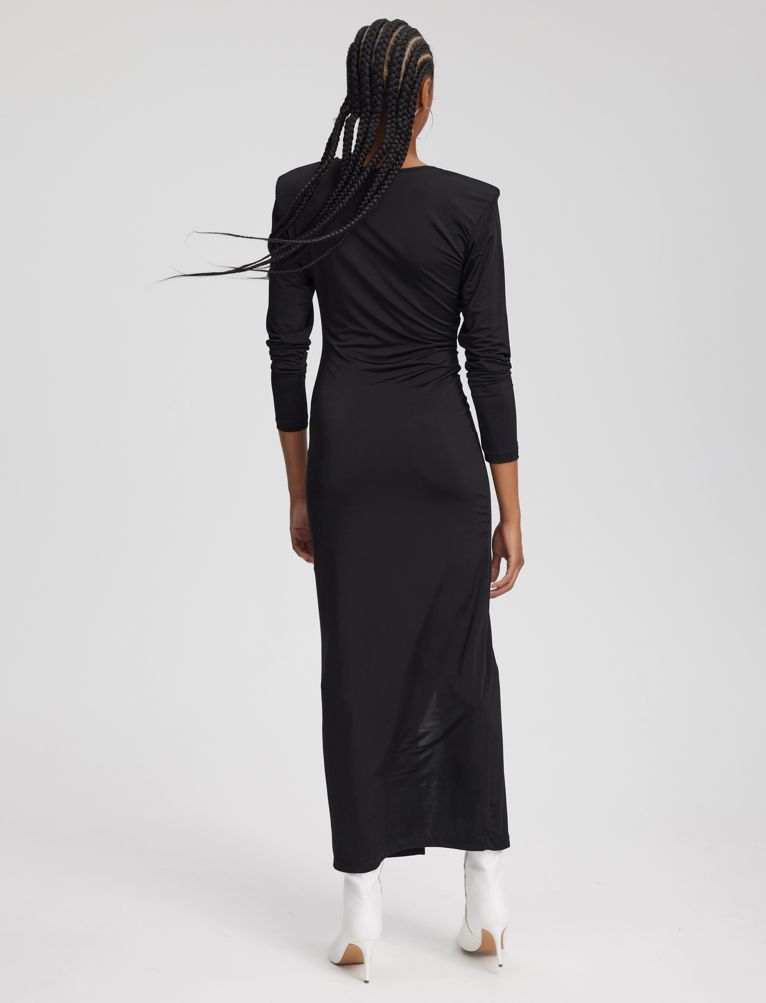Gestuz - Oda ls long slit dress - sukienki maxi - black - 4