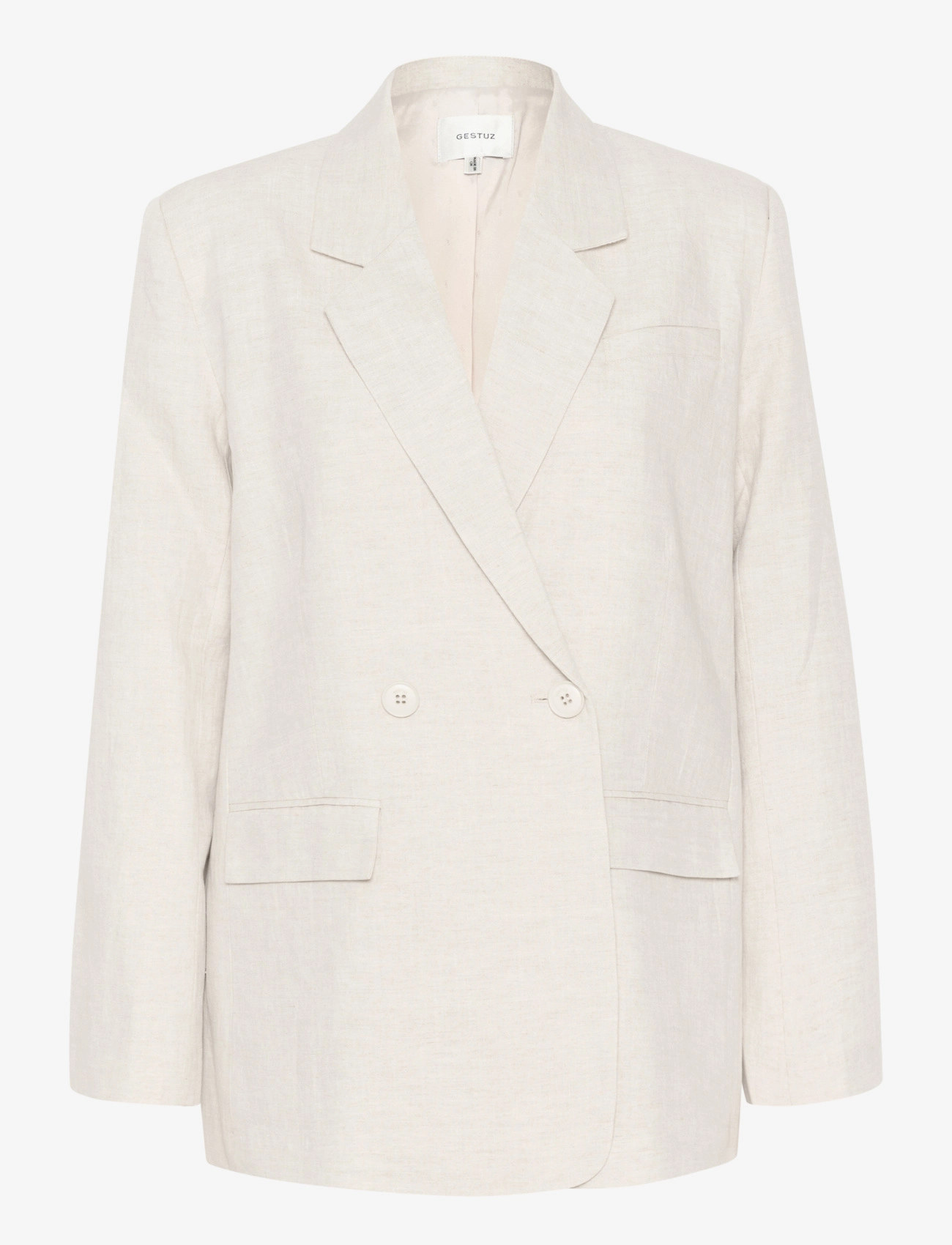 Gestuz LizaGZ linen blazer NOOS - Blazere - TAMMY LIGHT SAND / cream