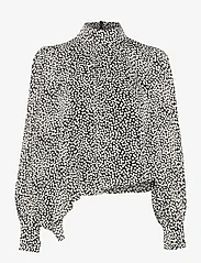 Gestuz - PrikkaGZ P blouse - palaidinės ilgomis rankovėmis - blacknwhite dot - 0
