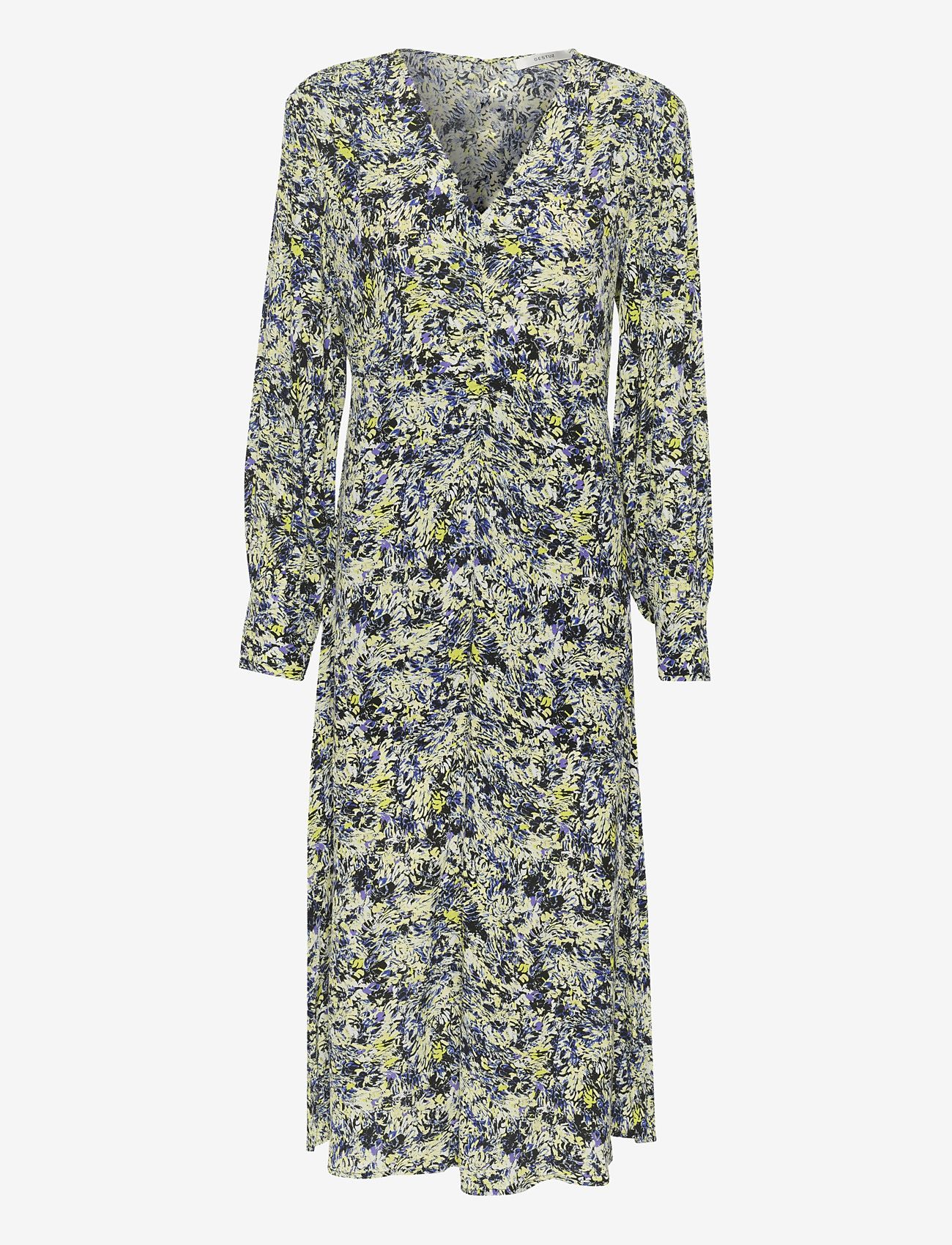 Gestuz - JillyGZ P midi dress - midi kjoler - green floral multi - 1