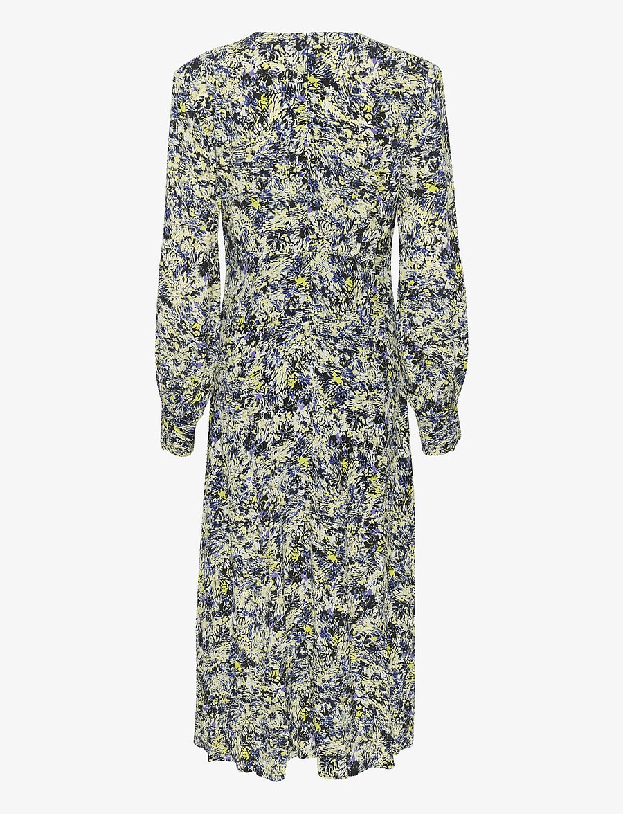 Gestuz - JillyGZ P midi dress - midiklänningar - green floral multi - 2
