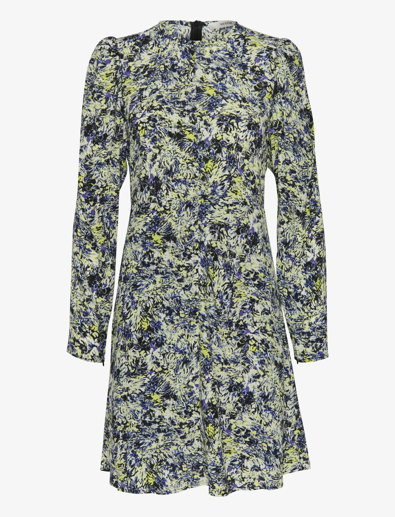 Gestuz JillyGZ P short dress - Kjoler - GREEN FLORAL MULTI / green
