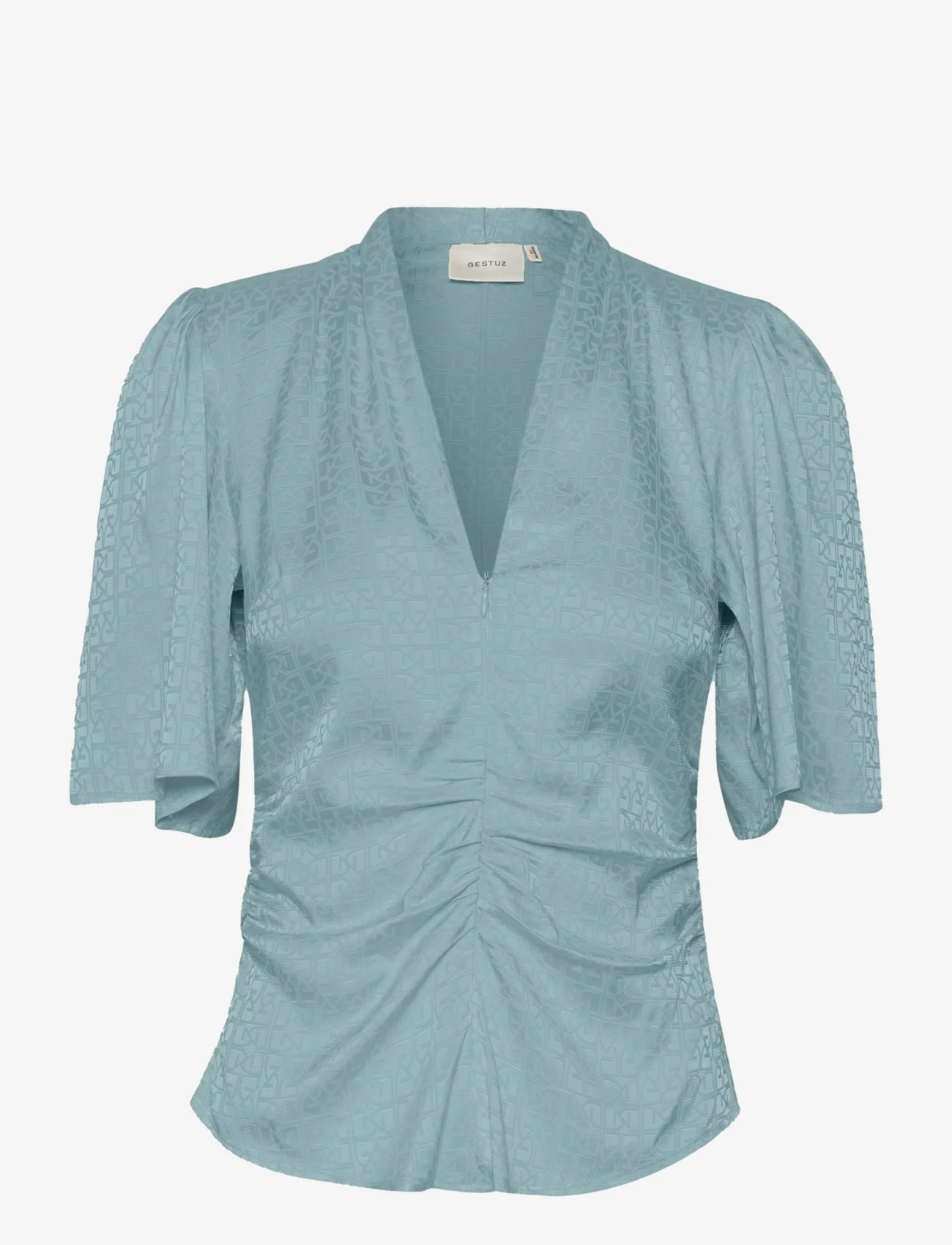 Gestuz - BrinaGZ SS blouse - kurzämlige blusen - brittany blue - 0