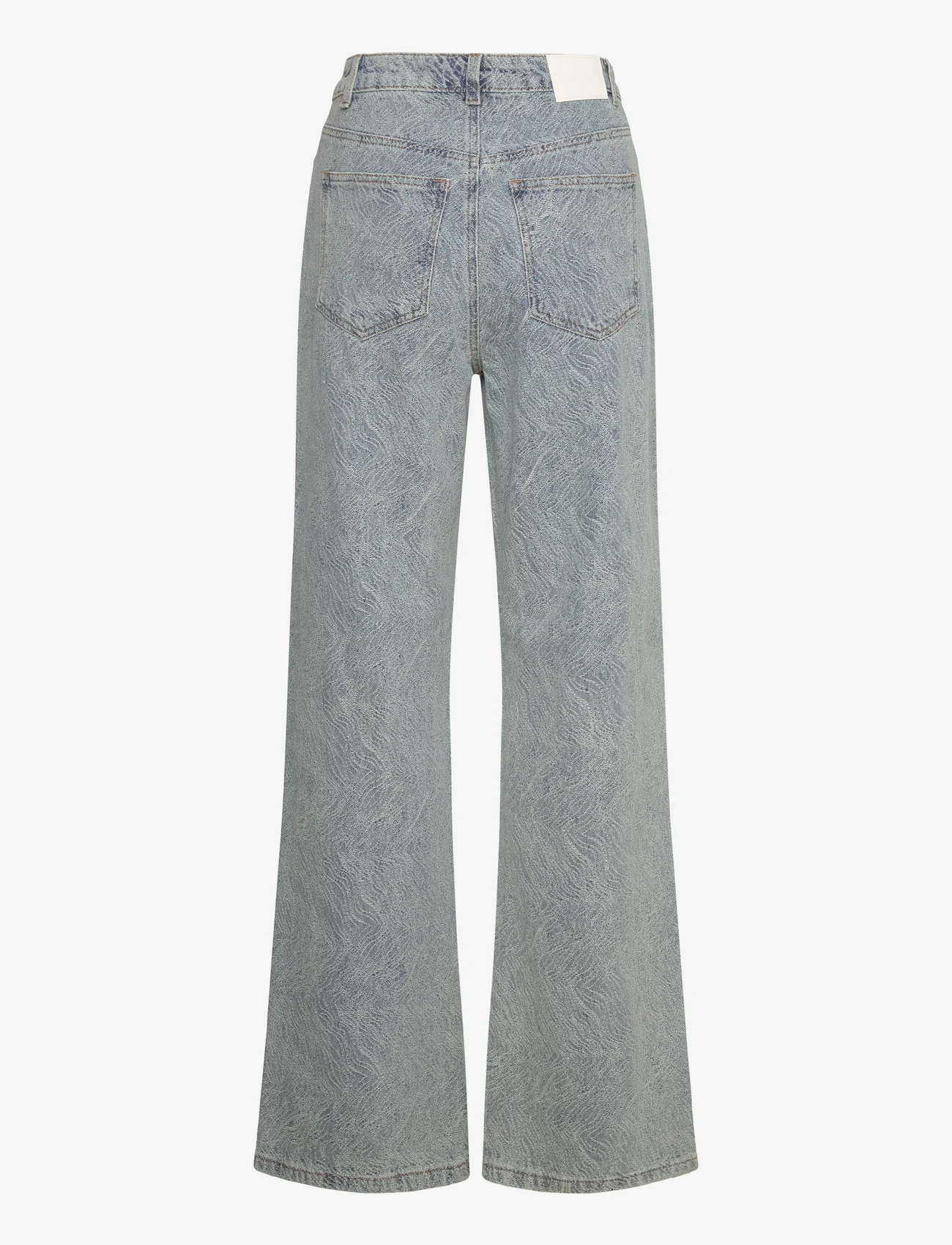 Gestuz - GiannaGZ HW wide jeans - leveälahkeiset farkut - blue/white marble - 1