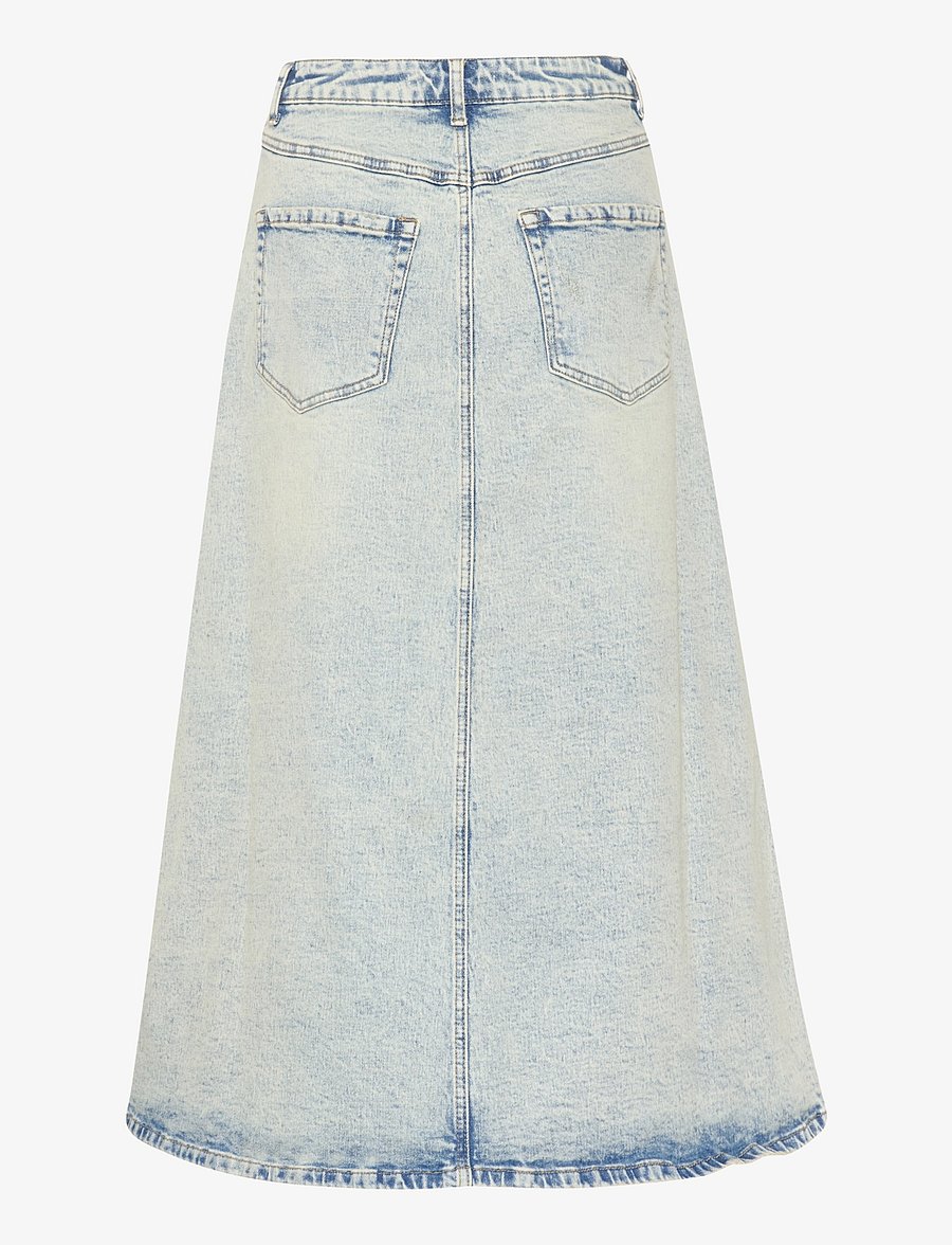 Gestuz - ManulaGZ HW midi skirt - jeanskjolar - light blue acid wash - 2