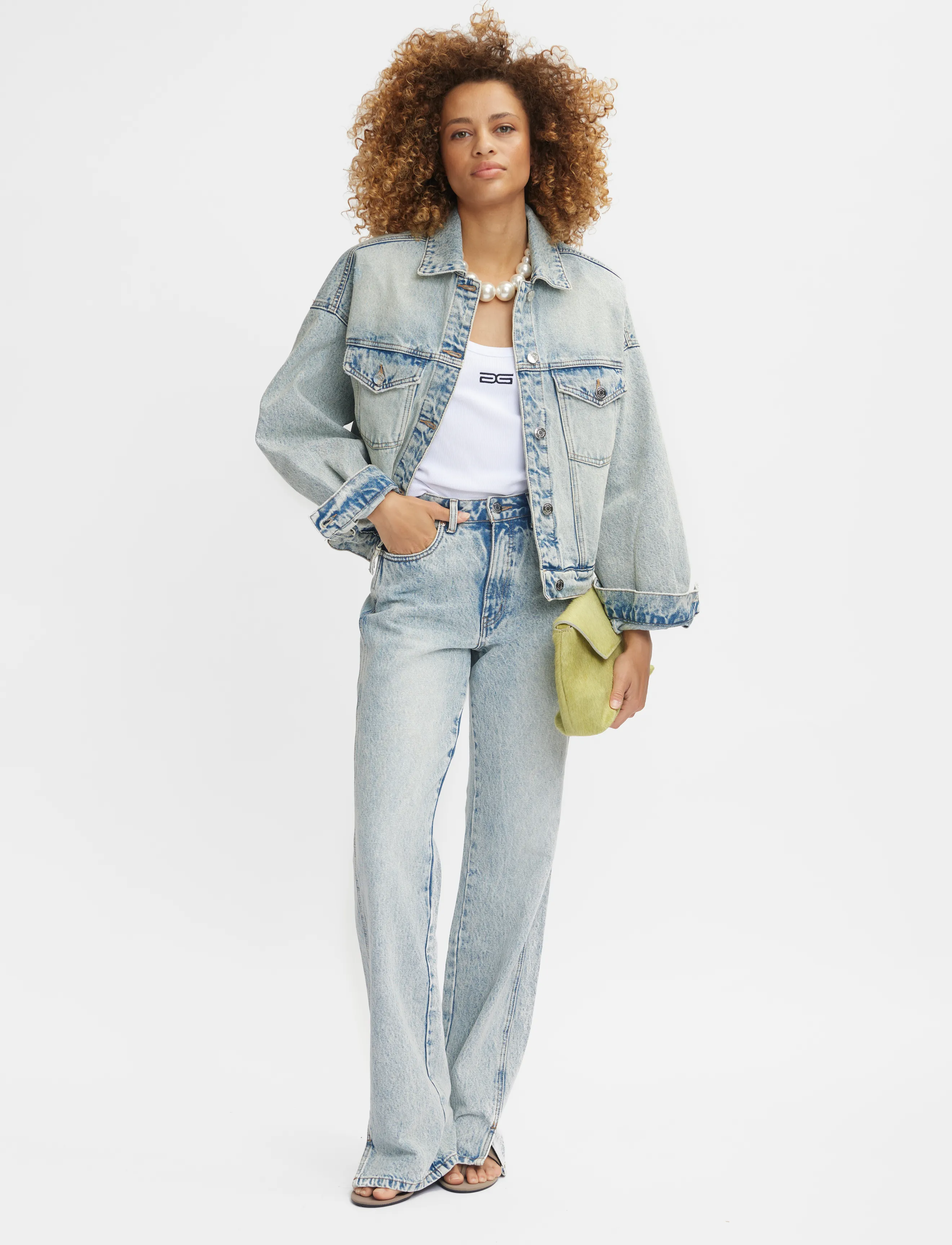 Gestuz - AcidaGZ jacket - light blue acid wash - 2