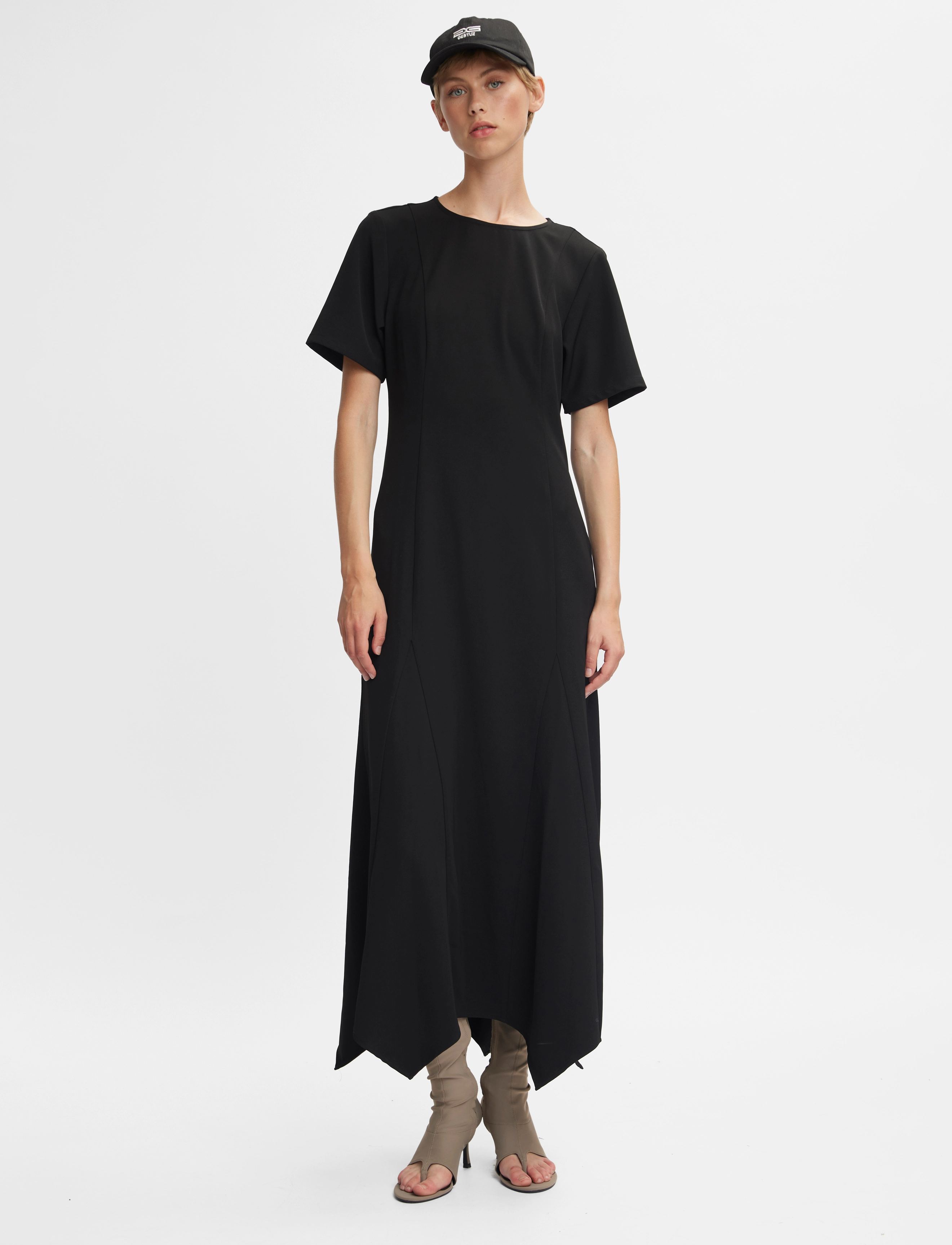 Gestuz GlennaGZ ls long dress - Midikleider - BLACK / black