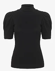 Gestuz - DrewGZ ss puff blouse - short-sleeved blouses - black - 0