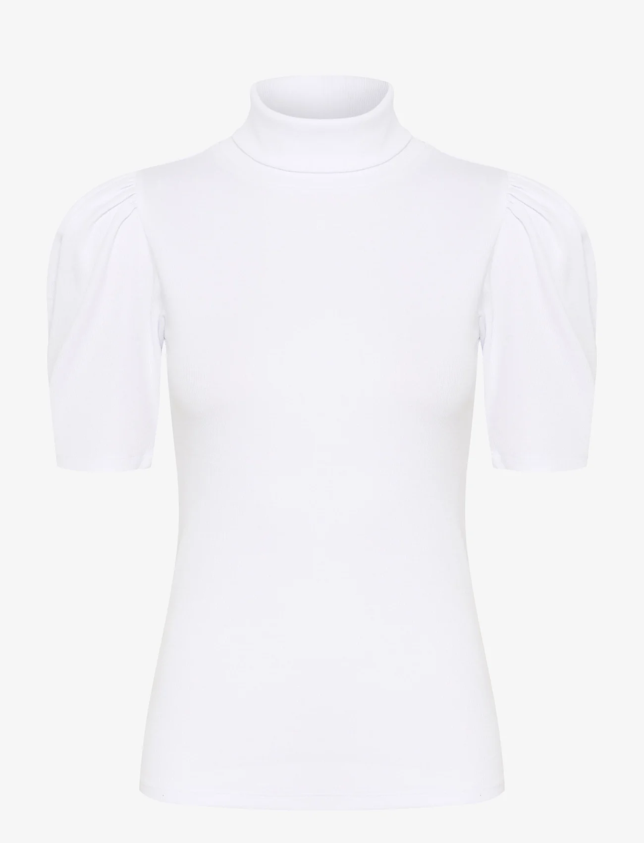 Gestuz - DrewGZ ss puff blouse - kortermede bluser - bright white - 0